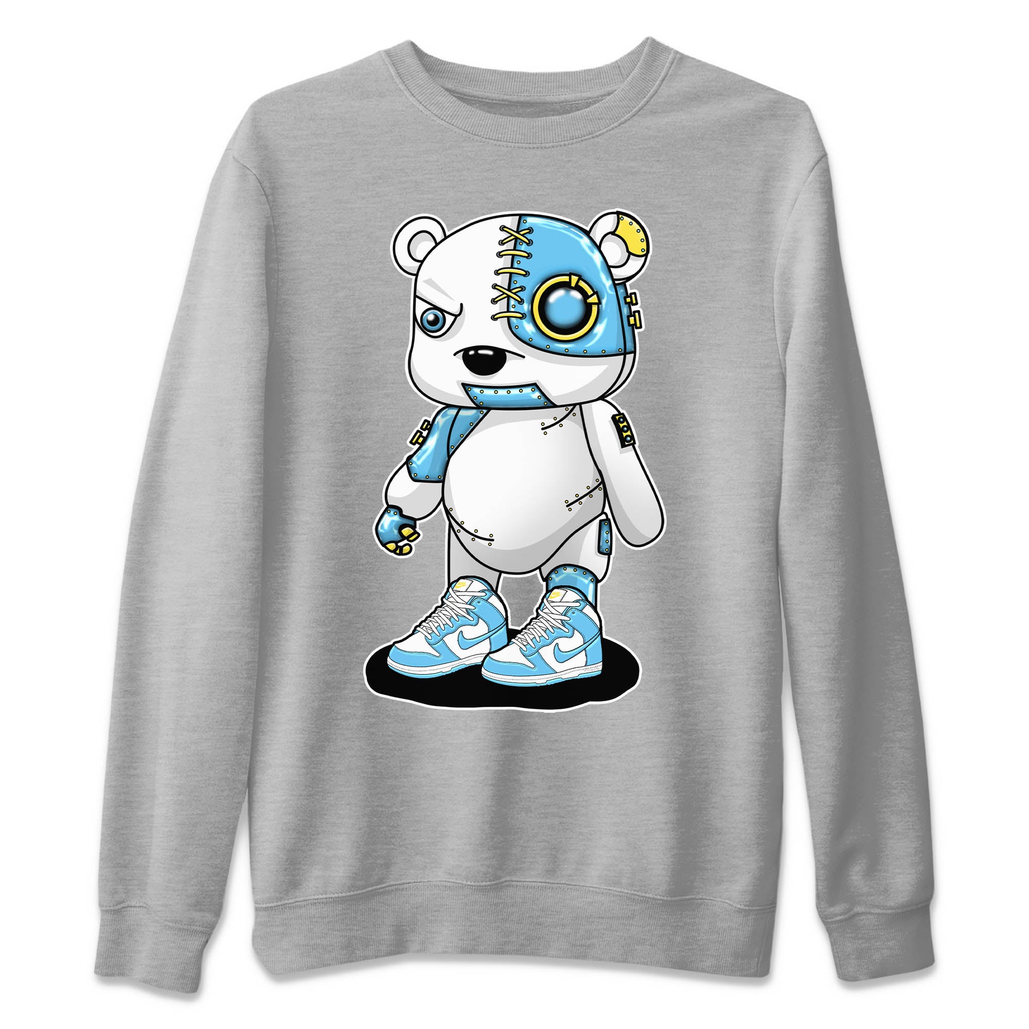 Cyborg Bear Unisex Sweater – Dunk Blue Chill, Sneakers Matching Sweater