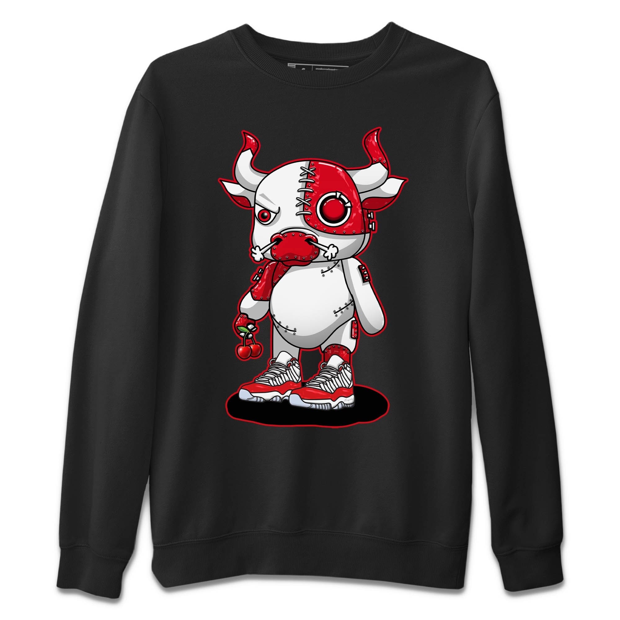 Cyborg Bull Unisex Sweater – Air Jordan 11 Cherry, Sneakers Matching Sweater