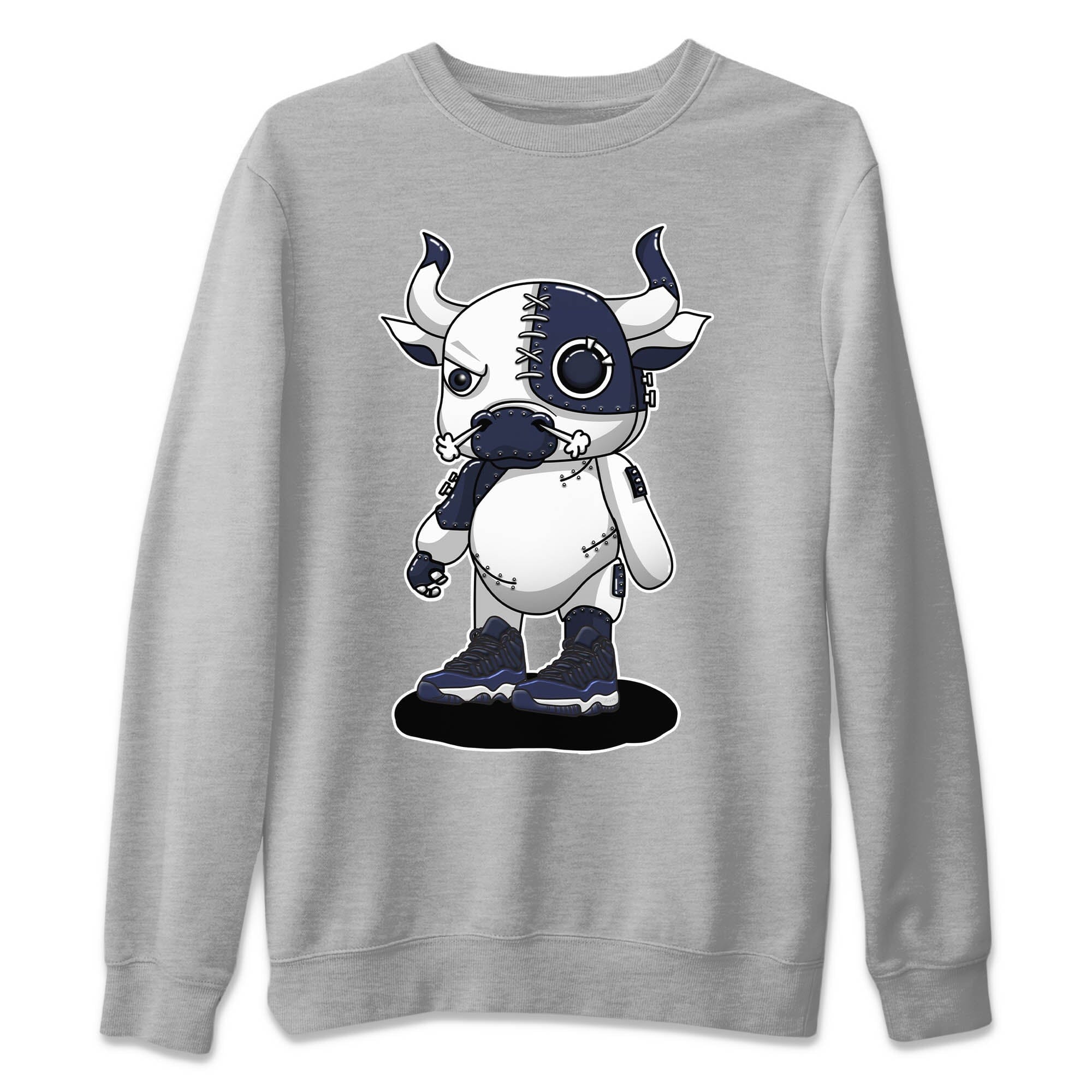 Cyborg Bull Unisex Sweater – Air Jordan 11 Midnight Navy, Sneakers Matching Sweater