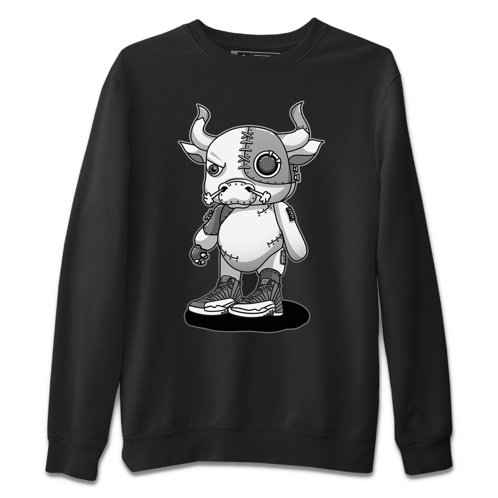 Cyborg Bull Unisex Sweater – Air Jordan 12 Stealth, Sneakers Matching Sweater