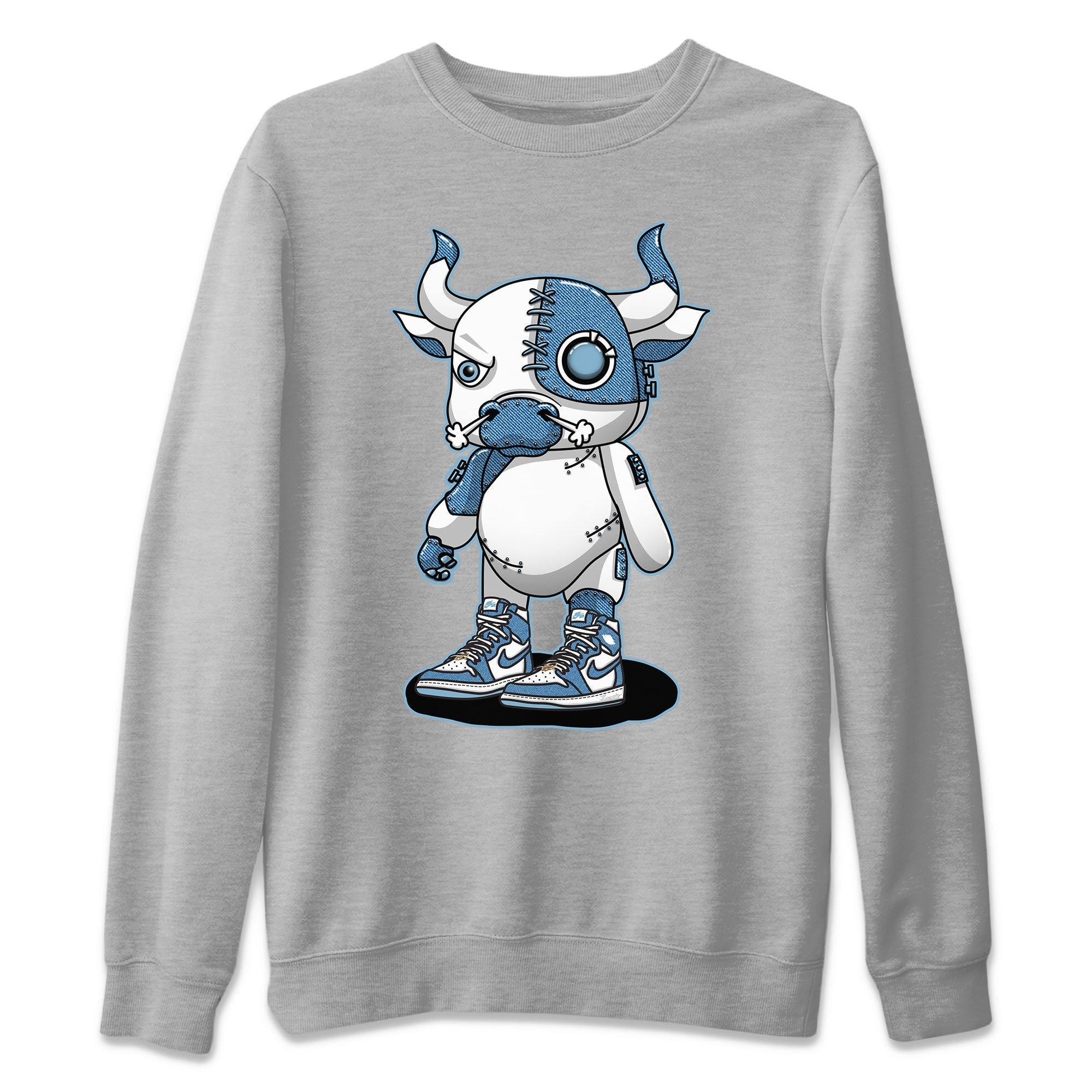 Cyborg Bull Unisex Sweater – Air Jordan 1 Denim, Sneakers Matching Sweater