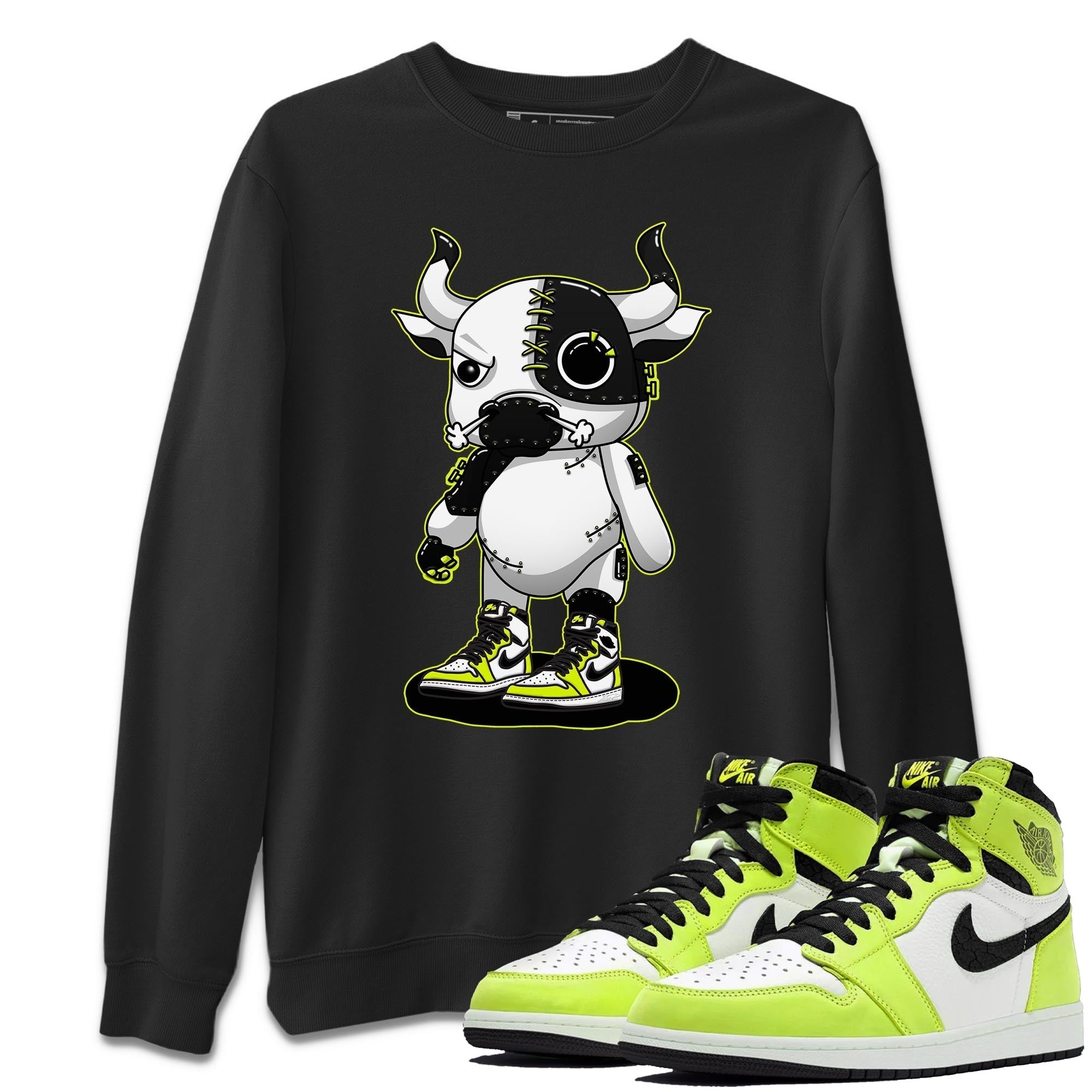 Cyborg Bull Unisex Sweater – Air Jordan 1 Visionaire, Sneakers Matching Sweater