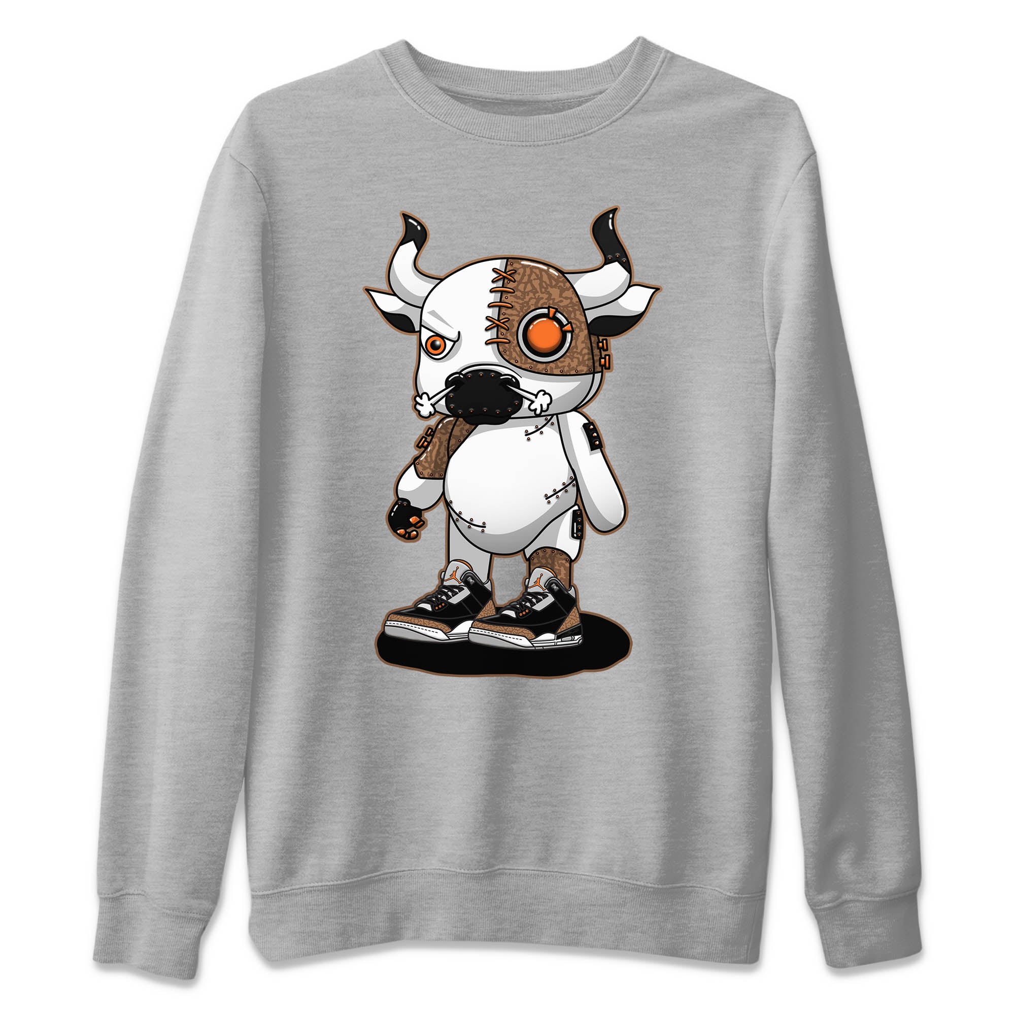Cyborg Bull Unisex Sweater – Air Jordan 3 Desert Elephant, Sneakers Matching Sweater