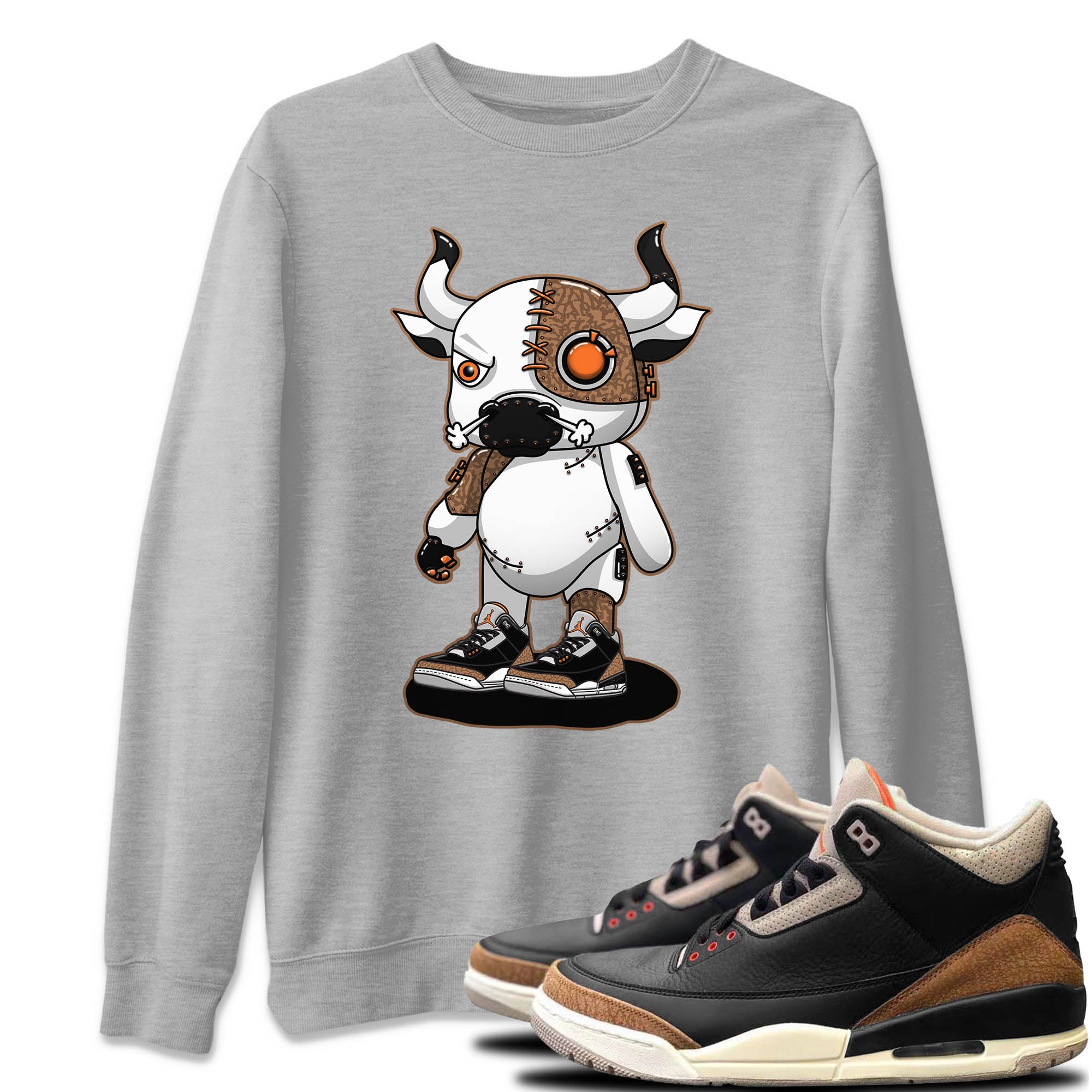 Cyborg Bull Unisex Sweater – Air Jordan 3 Desert Elephant, Sneakers Matching Sweater