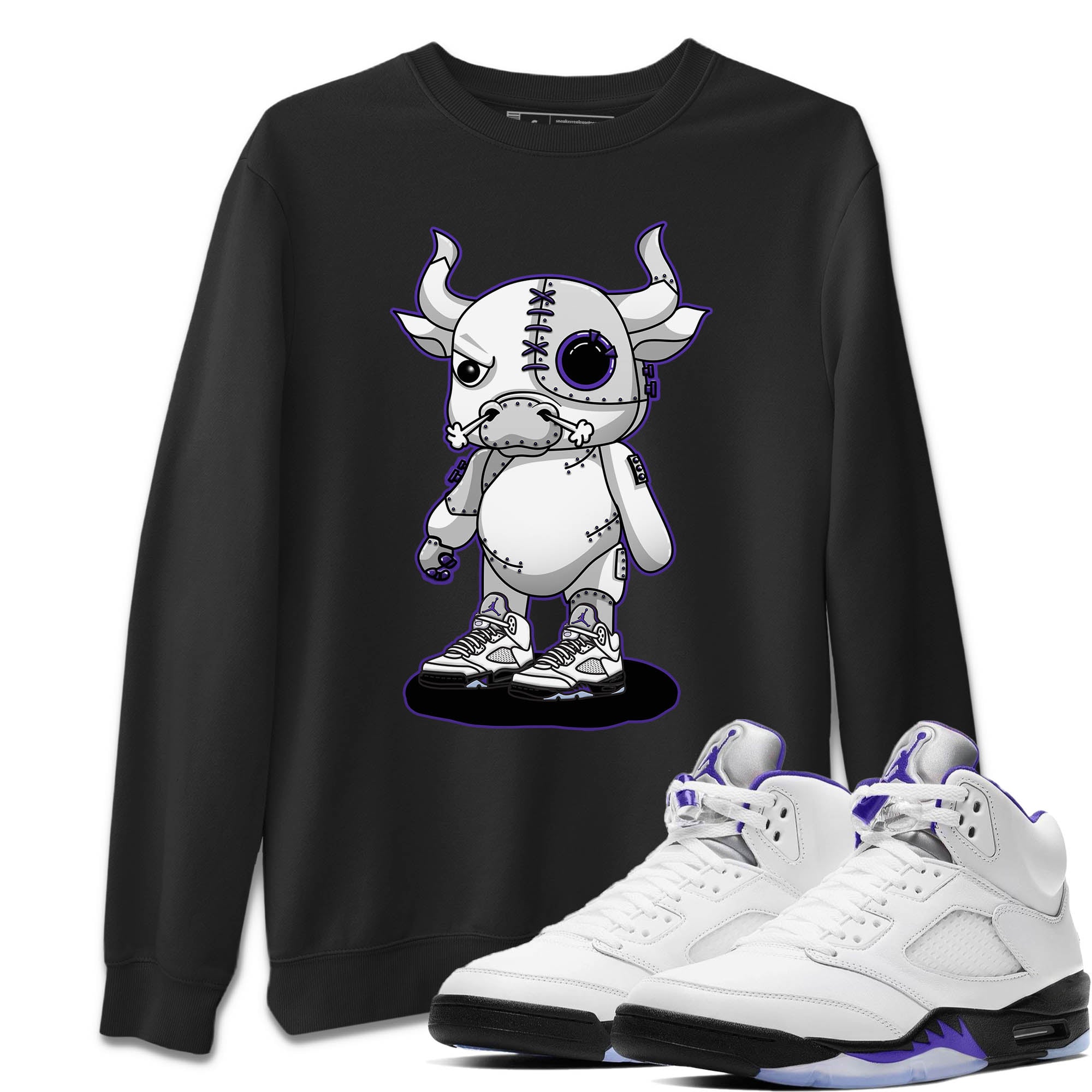 Cyborg Bull Unisex Sweater – Air Jordan 5 Concord, Sneakers Matching Sweater