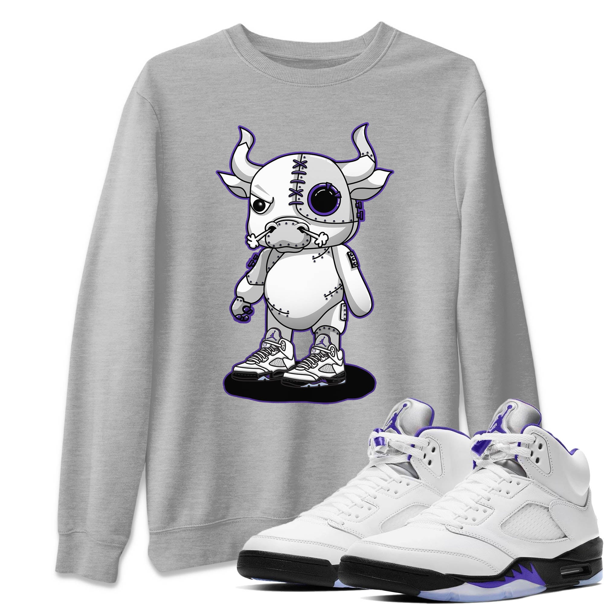 Cyborg Bull Unisex Sweater – Air Jordan 5 Concord, Sneakers Matching Sweater