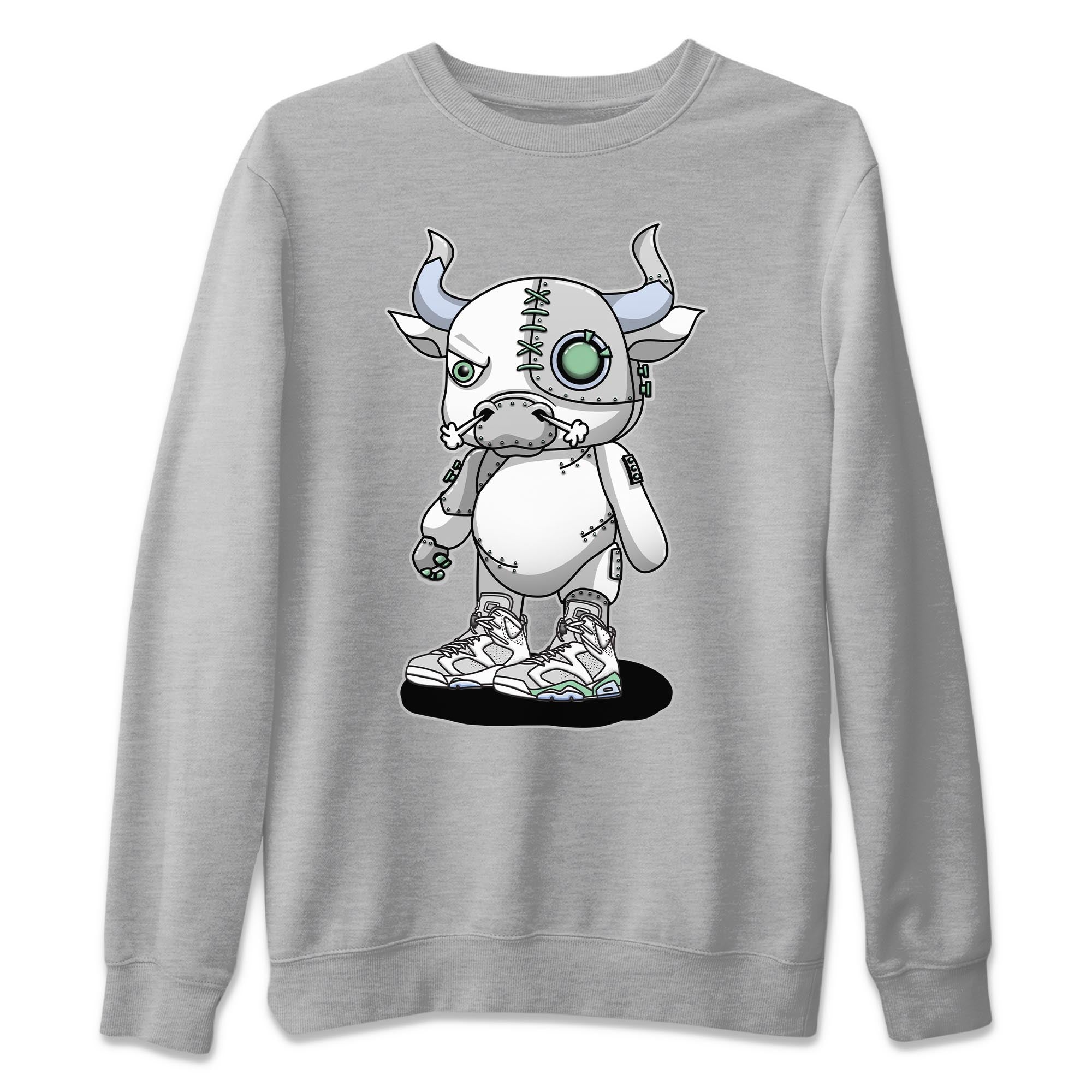 Cyborg Bull Unisex Sweater – Air Jordan 6 Mint Foam, Sneakers Matching Sweater