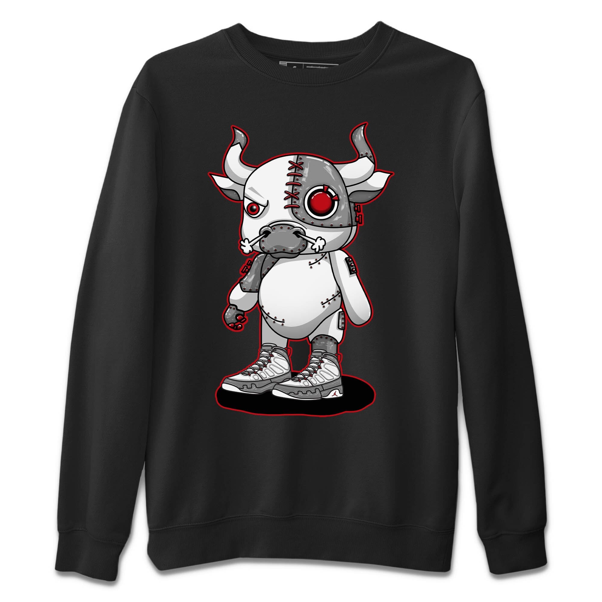 Cyborg Bull Unisex Sweater – Air Jordan 9 Fire Red, Sneakers Matching Sweater