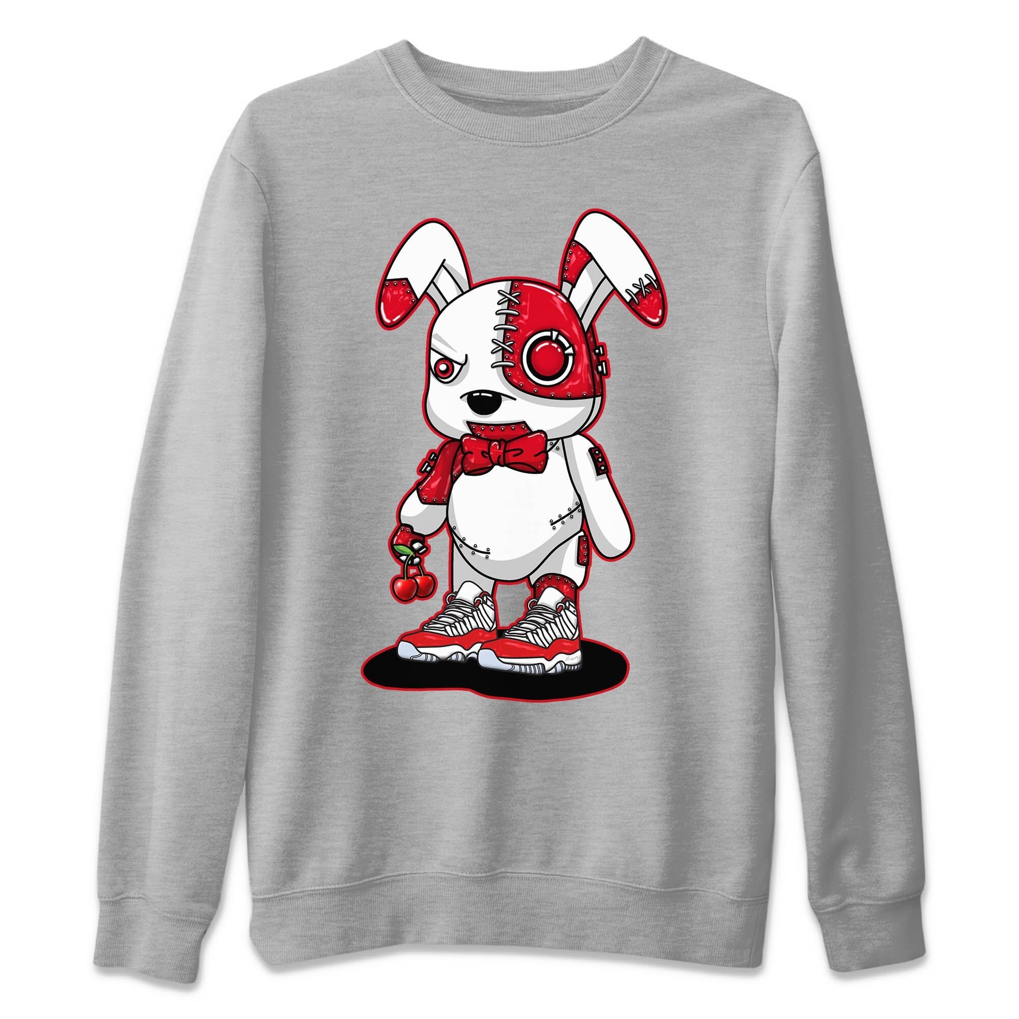 Cyborg Bunny Unisex Sweater – Air Jordan 11 Cherry, Sneakers Matching Sweater