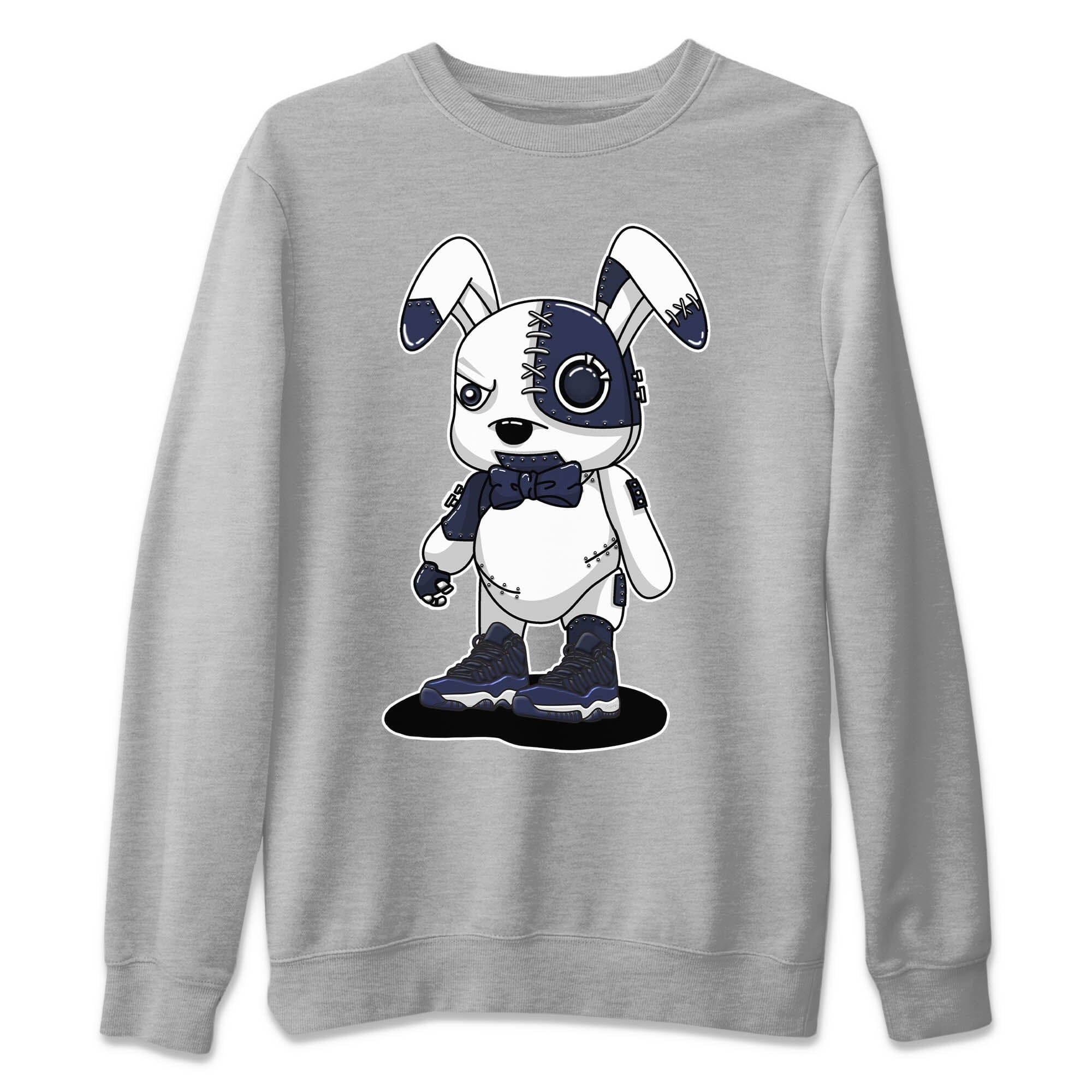 Cyborg Bunny Unisex Sweater – Air Jordan 11 Midnight Navy, Sneakers Matching Sweater