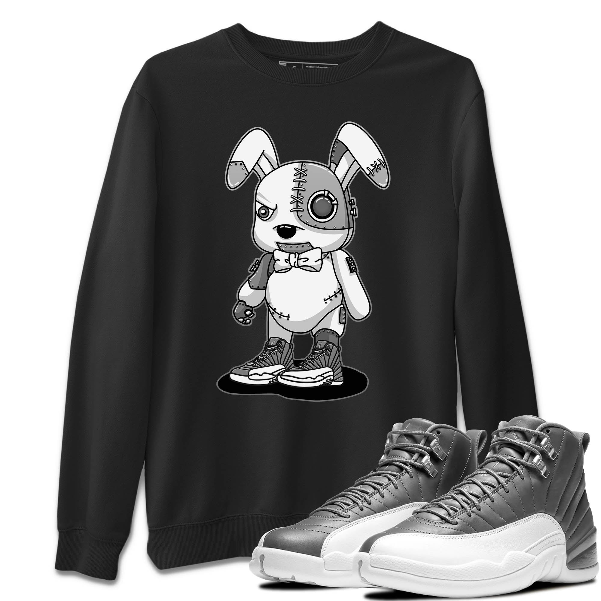 Cyborg Bunny Unisex Sweater – Air Jordan 12 Stealth, Sneakers Matching Sweater