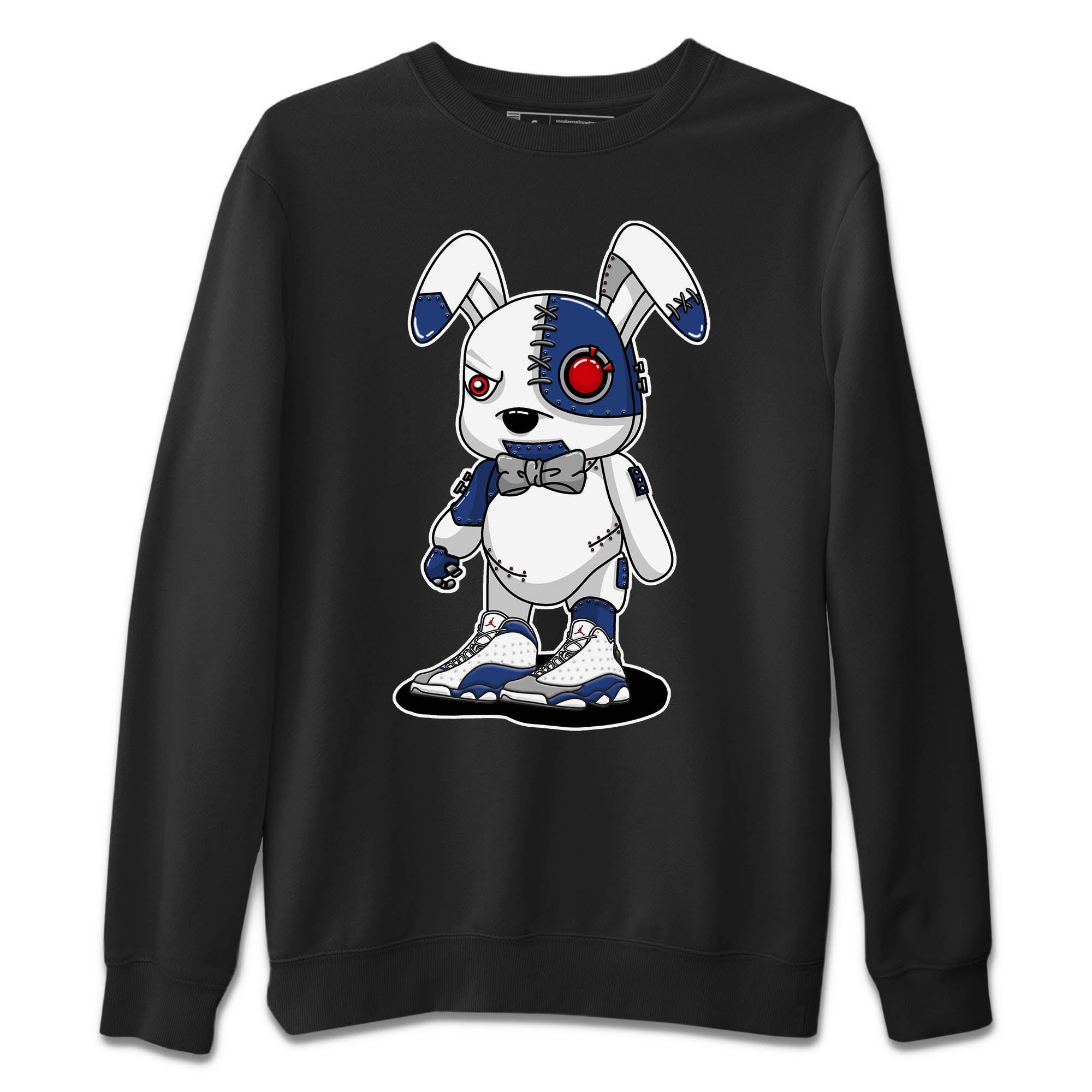 Cyborg Bunny Unisex Sweater – Air Jordan 13 French Blue, Sneakers Matching Sweater