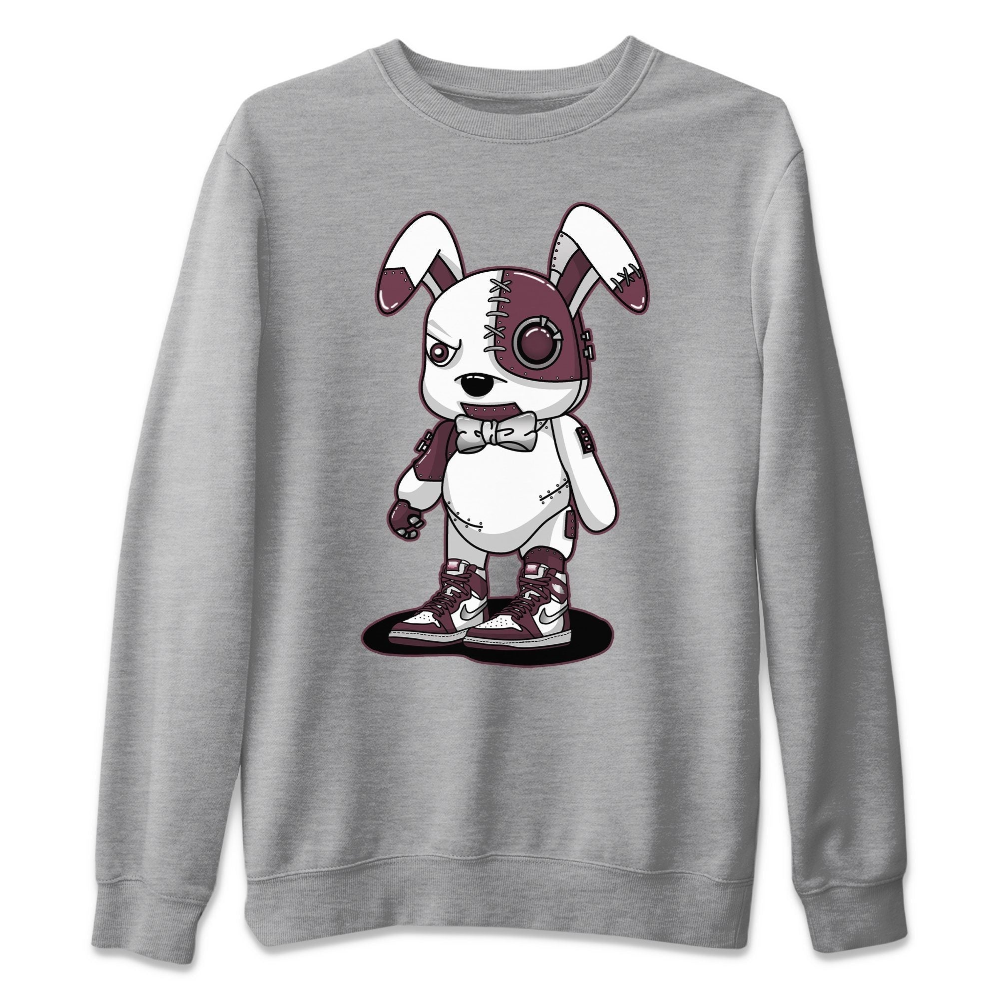 Cyborg Bunny Unisex Sweater – Air Jordan 1 Bordeaux, Sneakers Matching Sweater