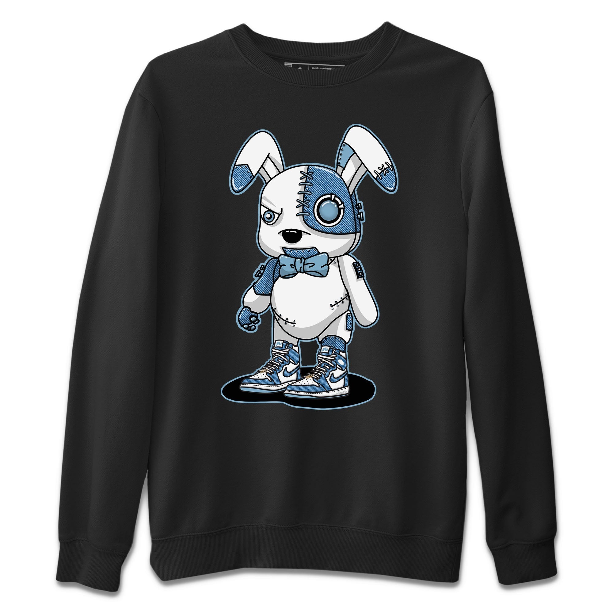 Cyborg Bunny Unisex Sweater – Air Jordan 1 Denim, Sneakers Matching Sweater