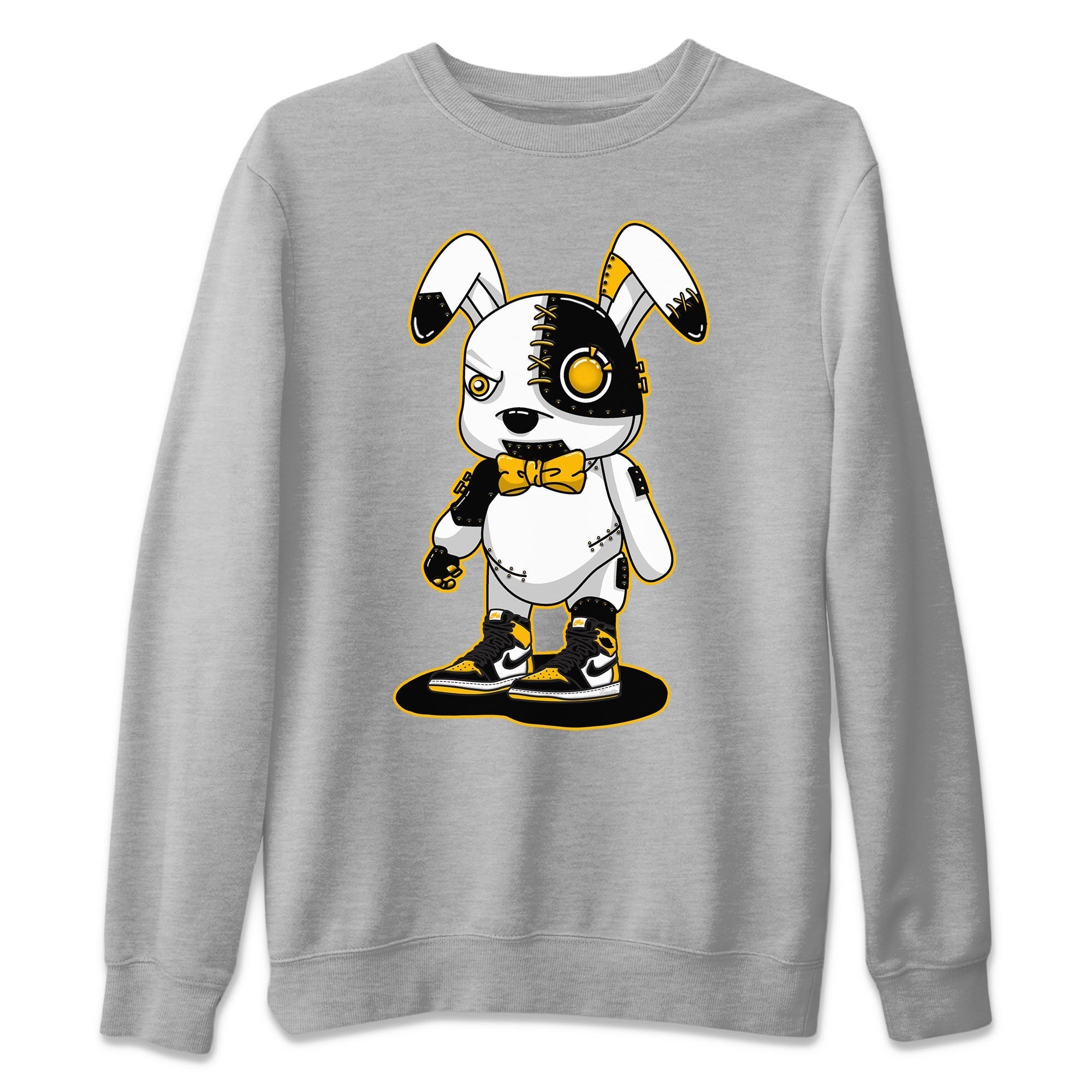 Cyborg Bunny Unisex Sweater – Air Jordan 1 Taxi, Sneakers Matching Sweater