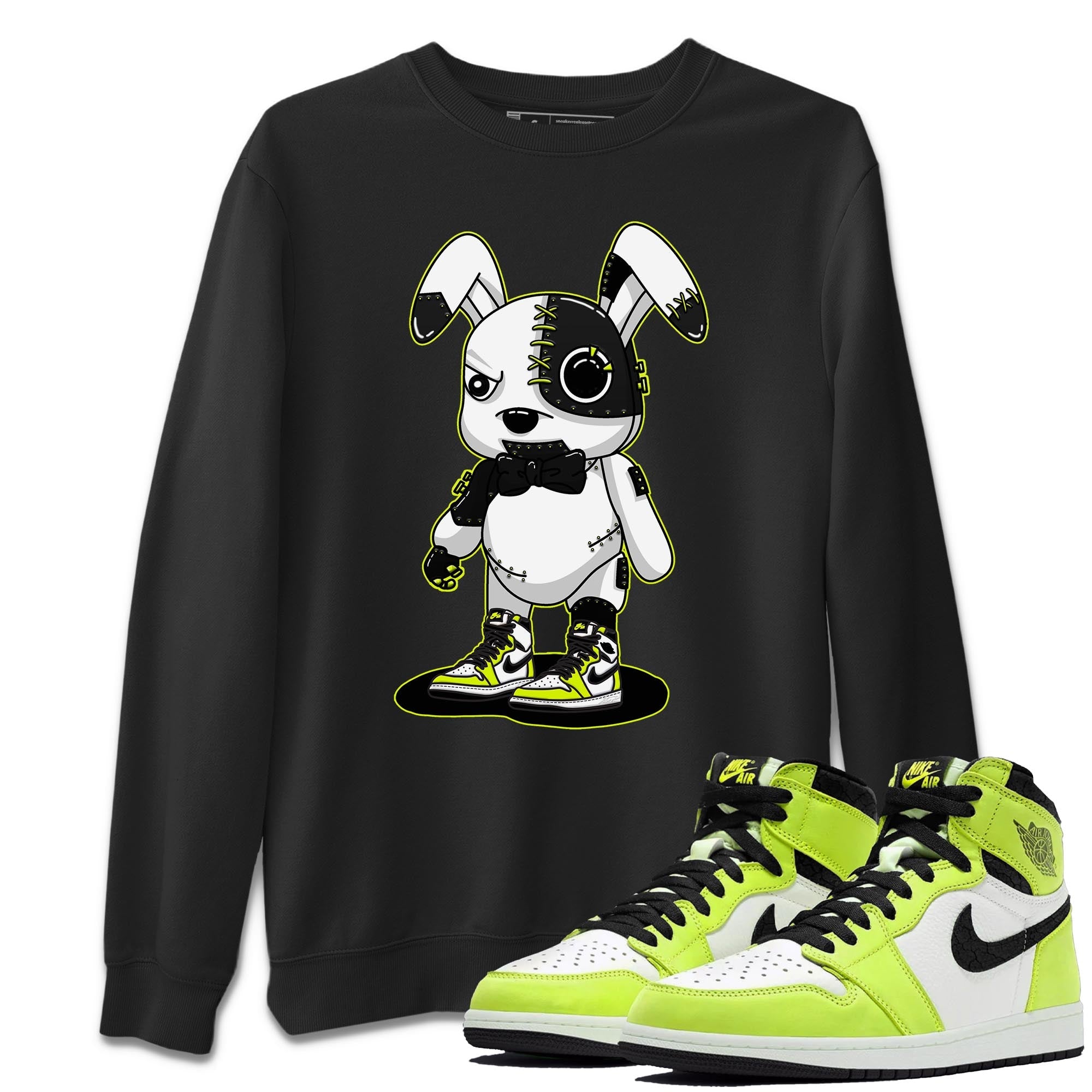 Cyborg Bunny Unisex Sweater – Air Jordan 1 Visionaire, Sneakers Matching Sweater
