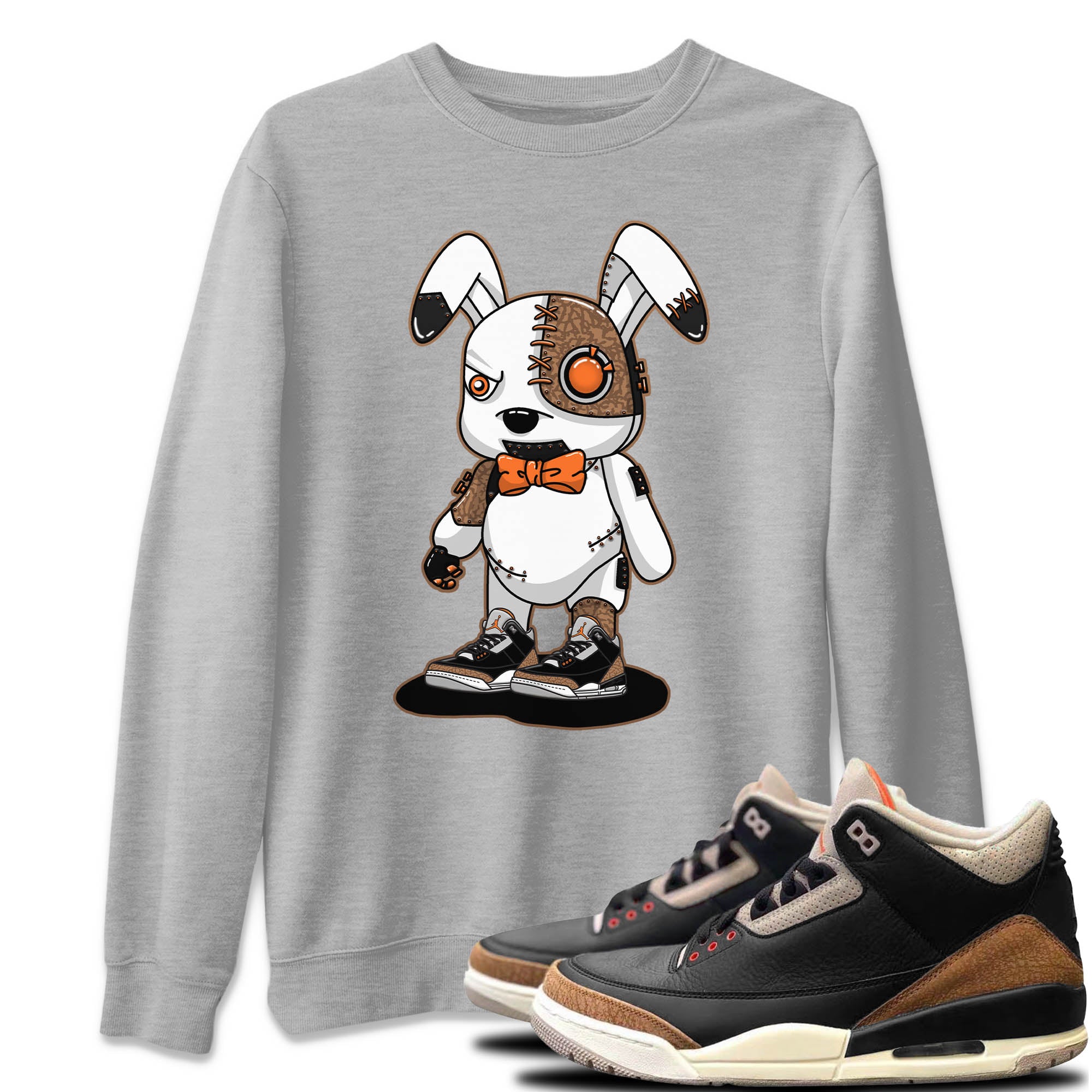 Cyborg Bunny Unisex Sweater – Air Jordan 3 Desert Elephant, Sneakers Matching Sweater