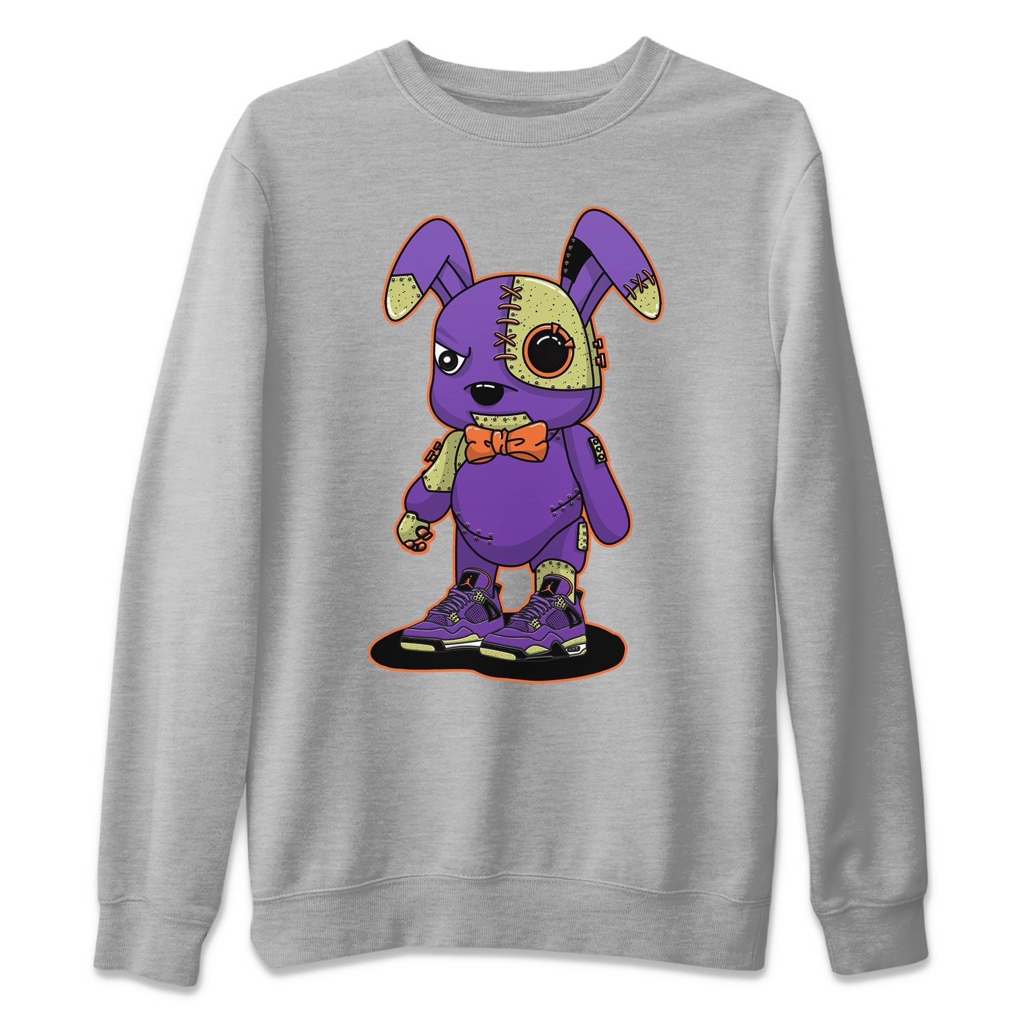 Cyborg Bunny Unisex Sweater – Air Jordan 4 Canyon Purple, Sneakers Matching Sweater