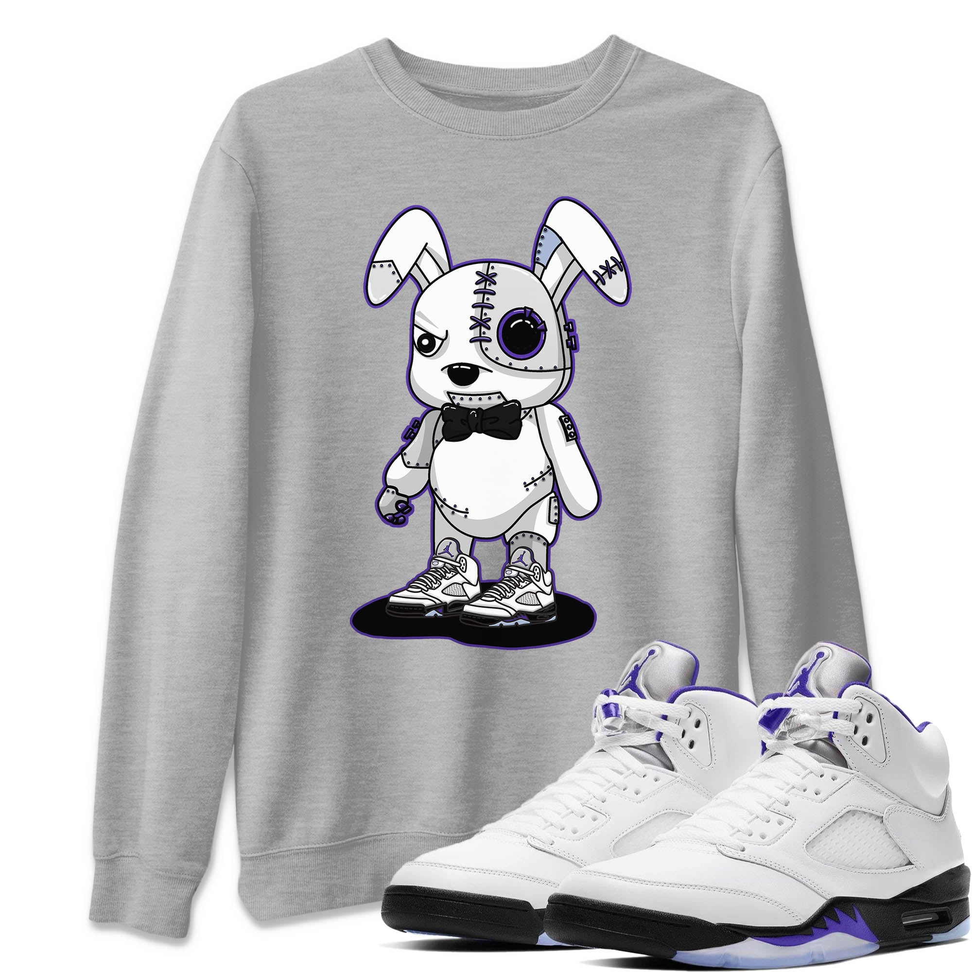 Cyborg Bunny Unisex Sweater – Air Jordan 5 Concord, Sneakers Matching Sweater