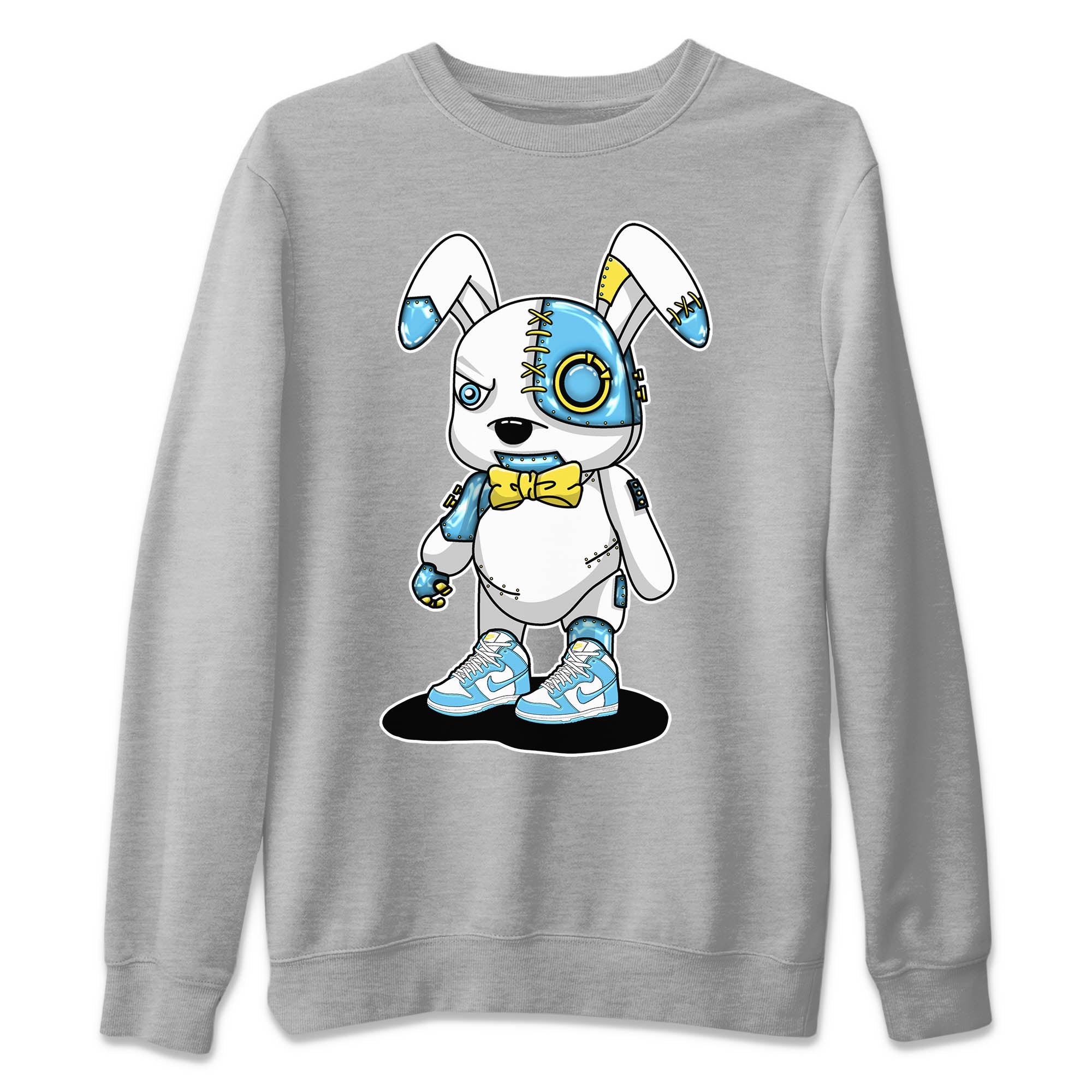 Cyborg Bunny Unisex Sweater – Dunk Blue Chill, Sneakers Matching Sweater