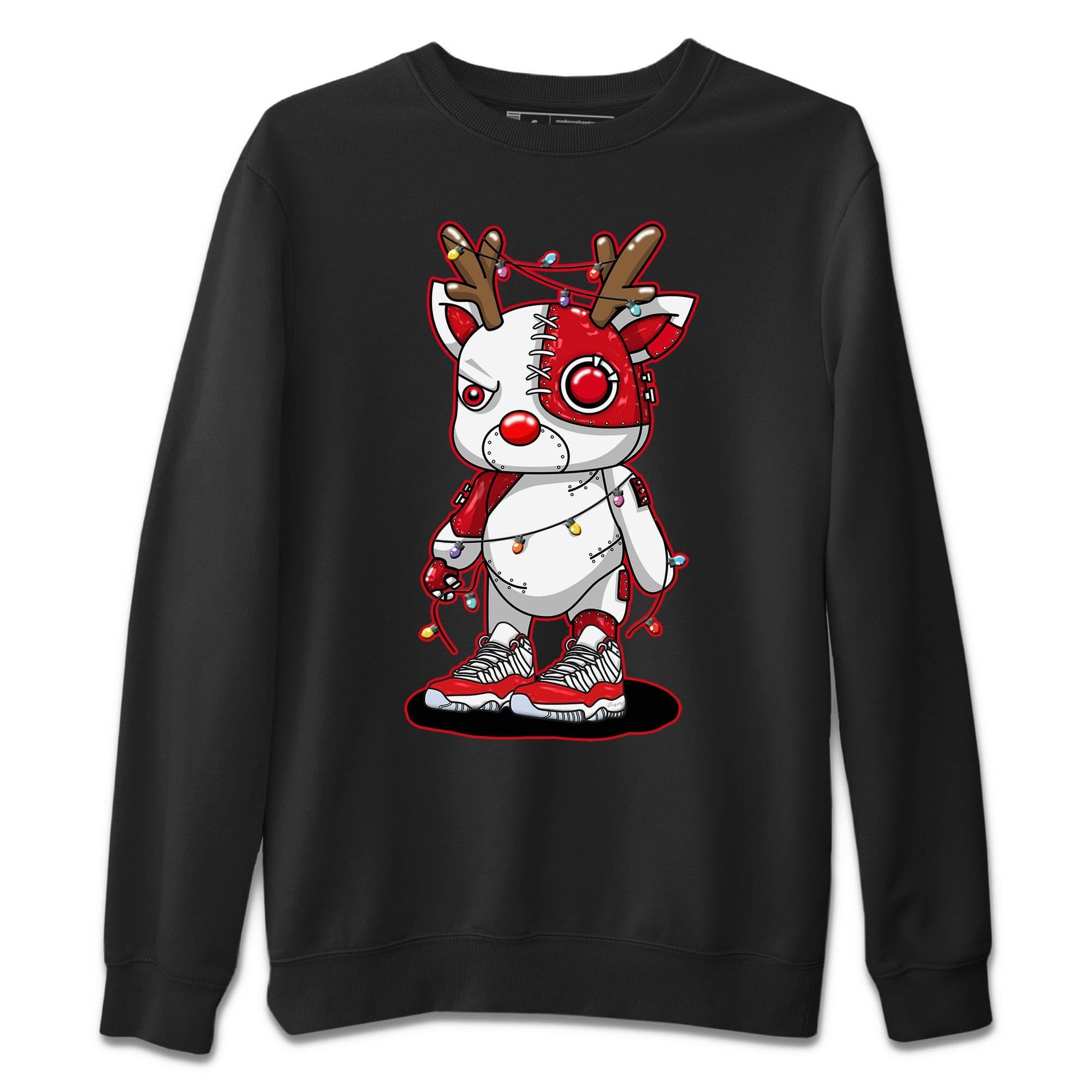 Cyborg Reindeer Unisex Sweater – Air Jordan 11 Cherry, Sneakers Matching Sweater