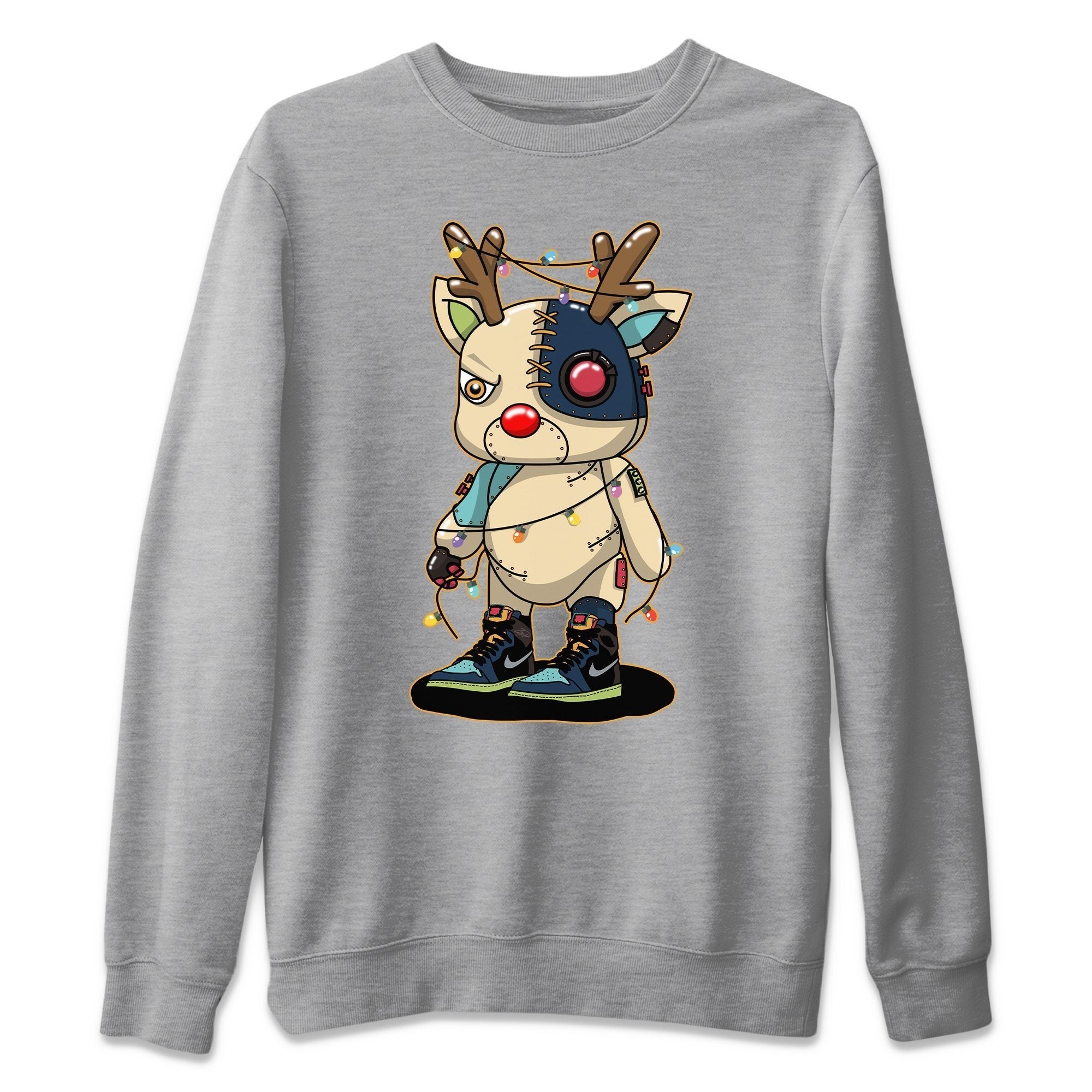 Cyborg Reindeer Unisex Sweater – Air Jordan 1 Bio Hack, Sneakers Matching Sweater