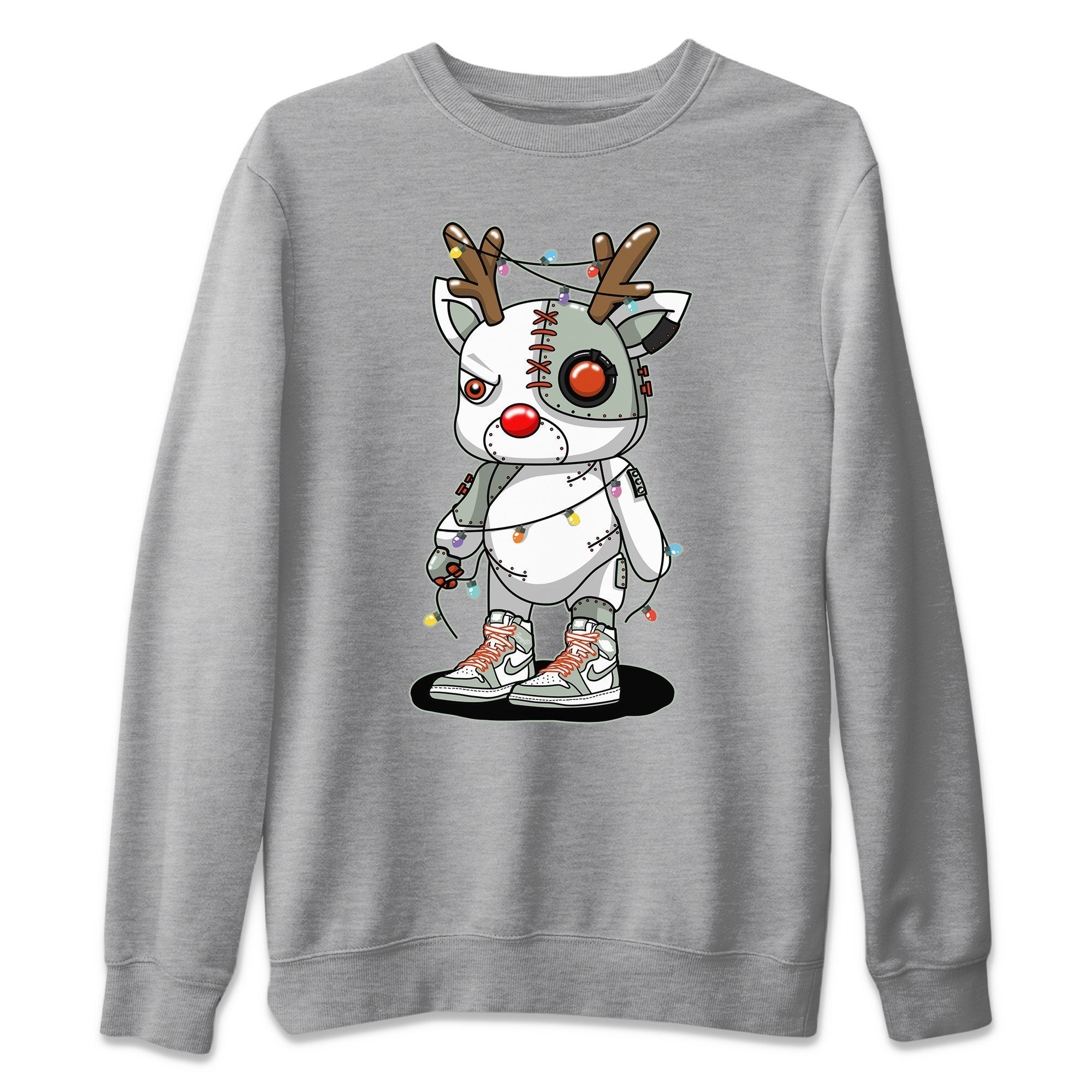 Cyborg Reindeer Unisex Sweater – Air Jordan 1 Seafoam, Sneakers Matching Sweater