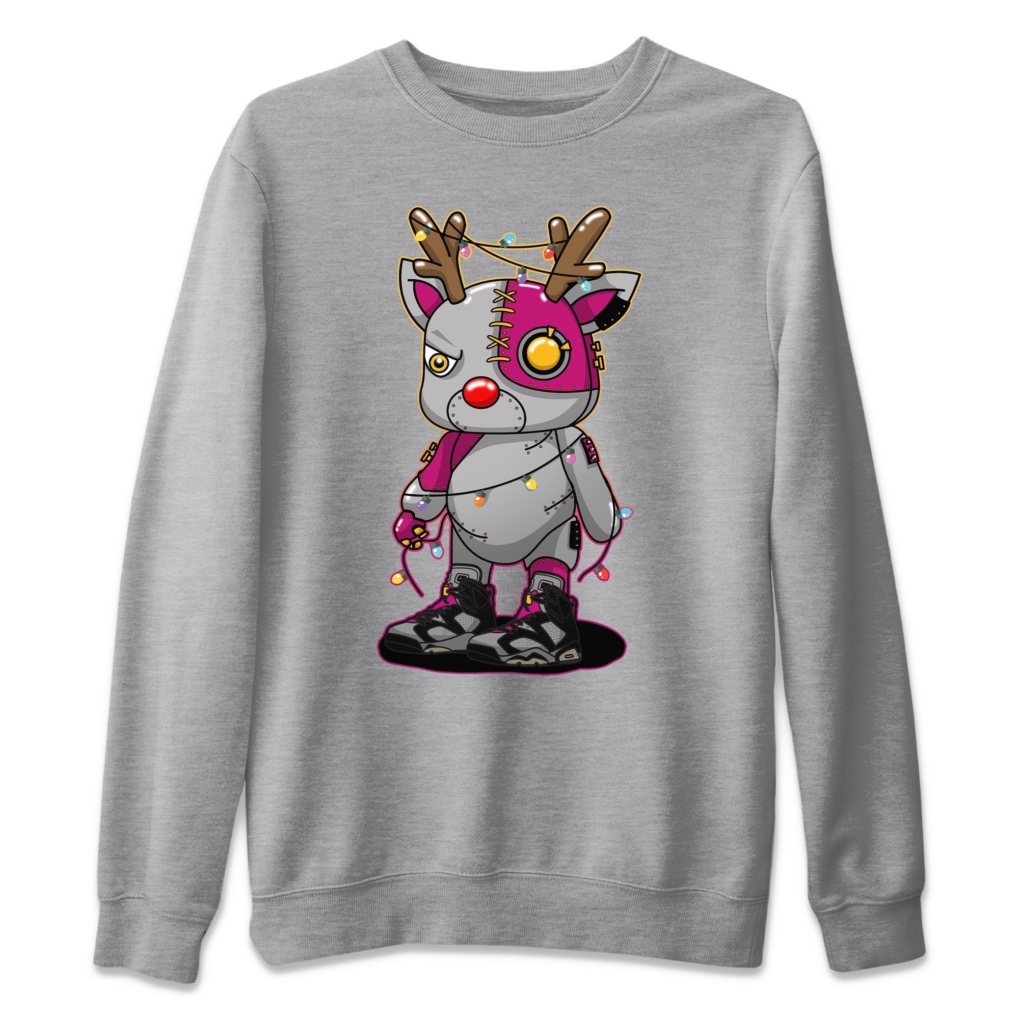 Cyborg Reindeer Unisex Sweater – Air Jordan 6 Bordeaux, Sneakers Matching Sweater