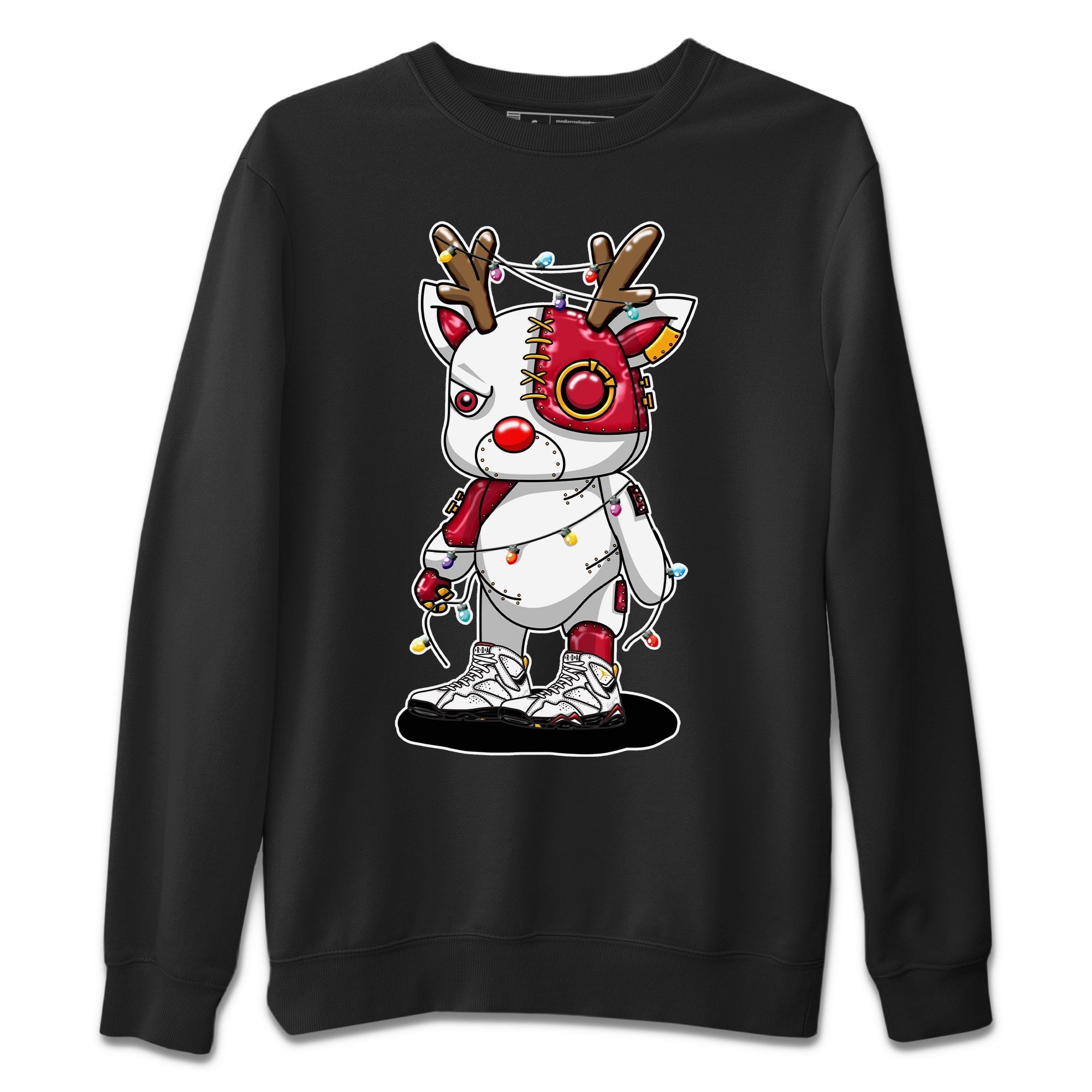 Cyborg Reindeer Unisex Sweater – Air Jordan 7 Cardinal, Sneakers Matching Sweater
