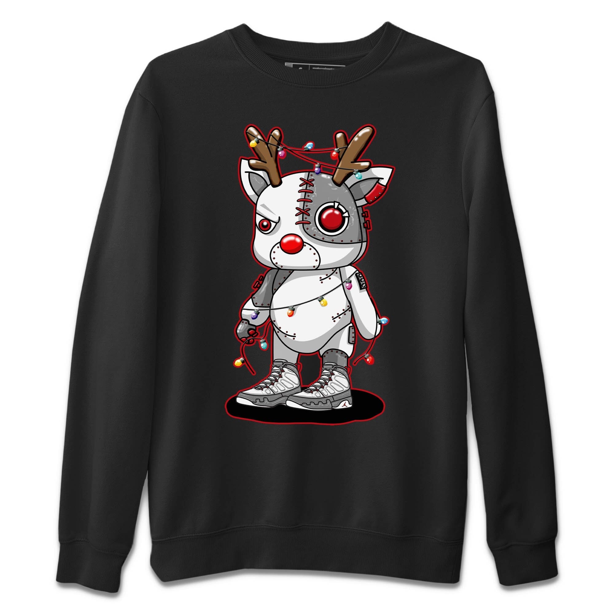 Cyborg Reindeer Unisex Sweater – Air Jordan 9 Fire Red, Sneakers Matching Sweater