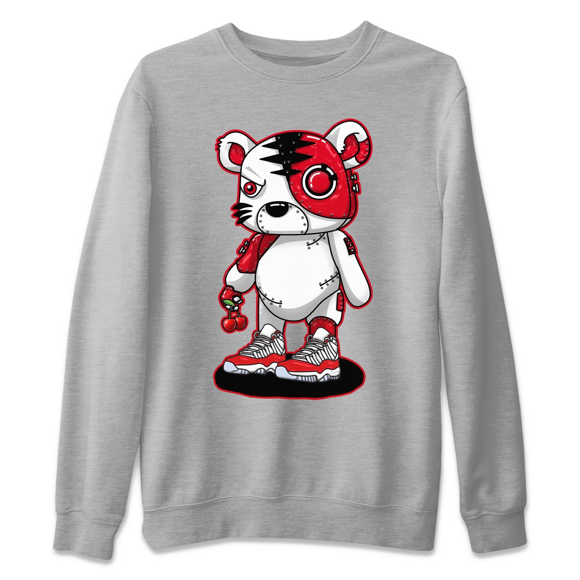Cyborg Tiger Unisex Sweater – Air Jordan 11 Cherry, Sneakers Matching Sweater