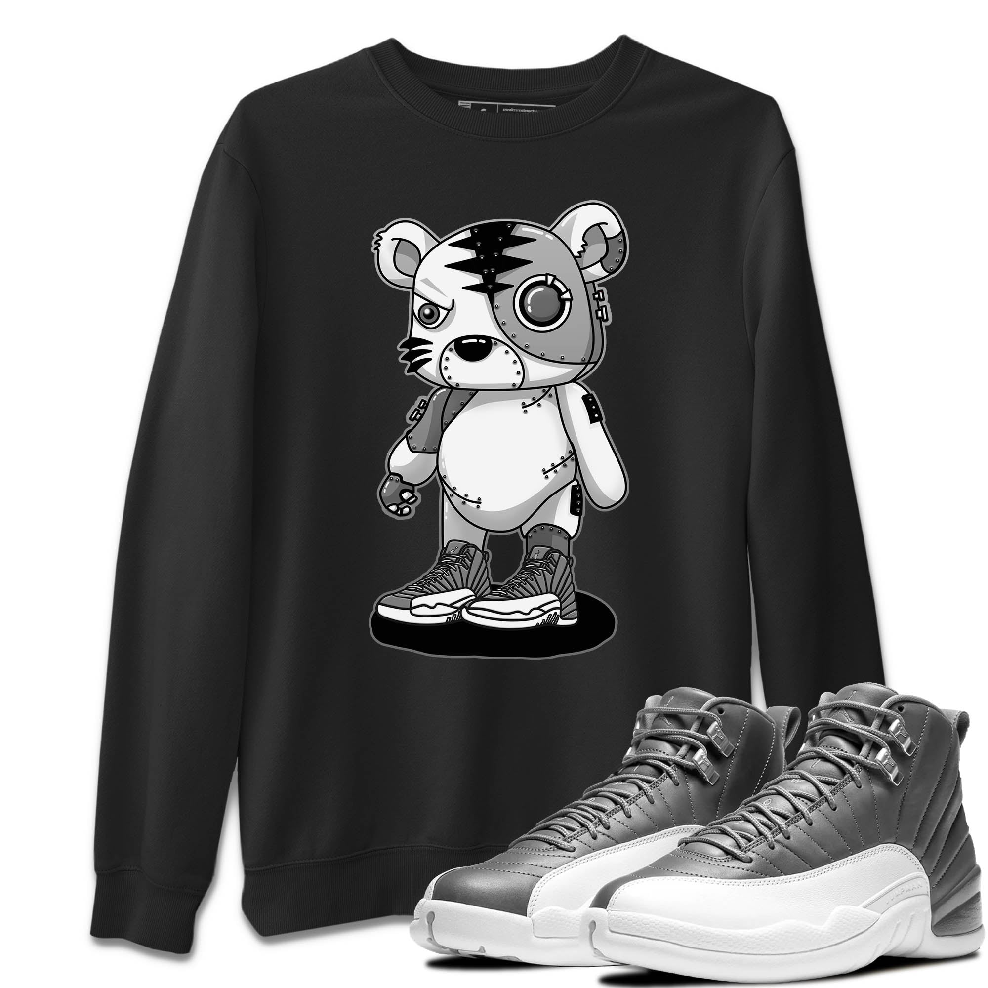 Cyborg Tiger Unisex Sweater – Air Jordan 12 Stealth, Sneakers Matching Sweater