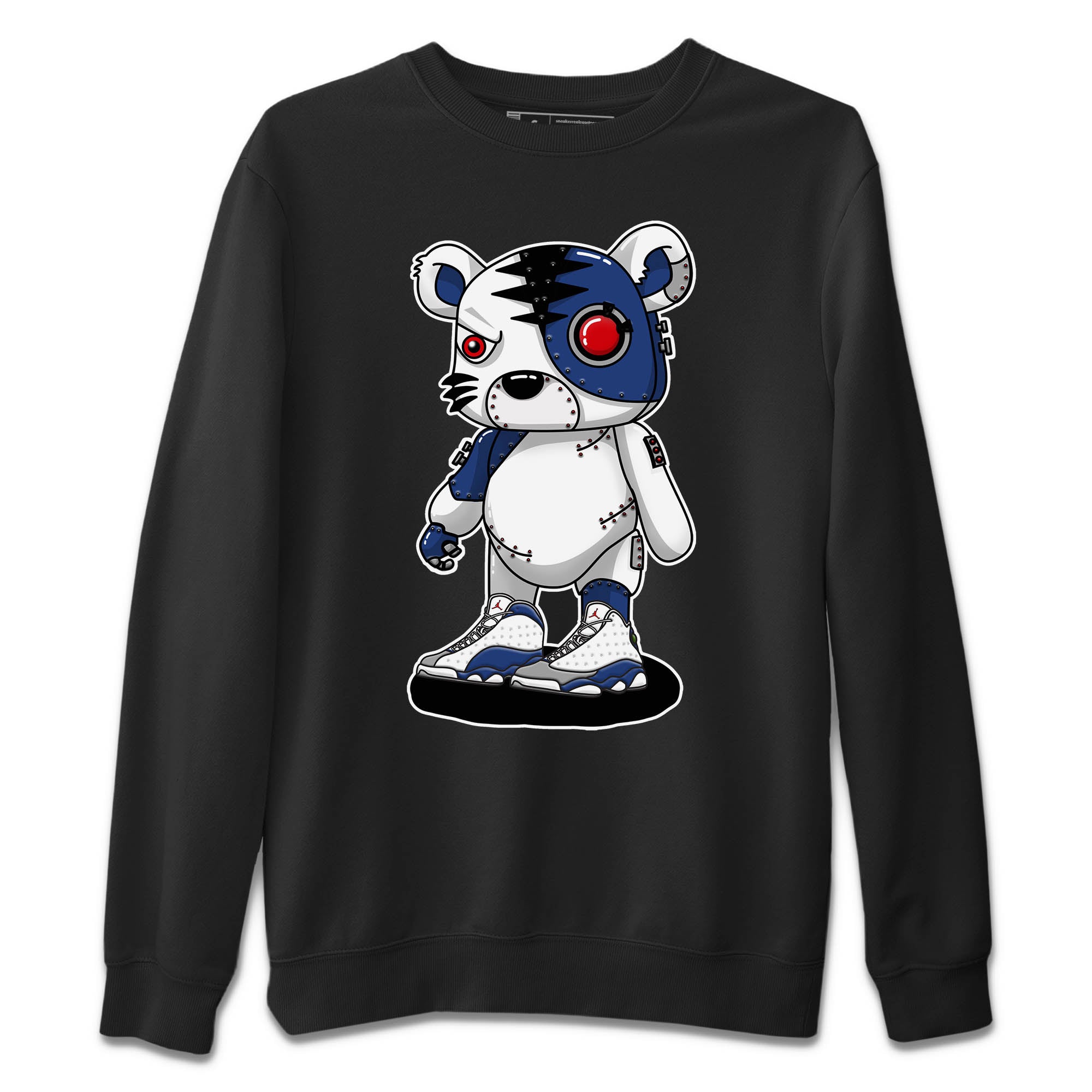 Cyborg Tiger Unisex Sweater – Air Jordan 13 French Blue, Sneakers Matching Sweater