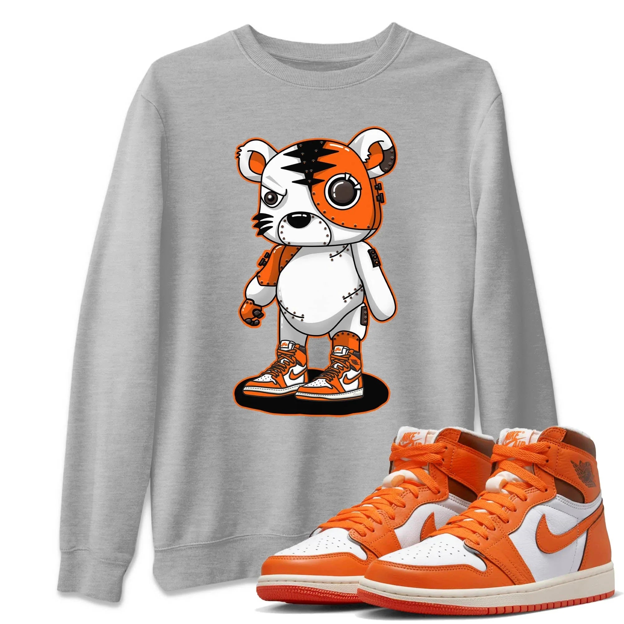 Cyborg Tiger Unisex Sweater – Air Jordan 1 Starfish, Sneakers Matching Sweater