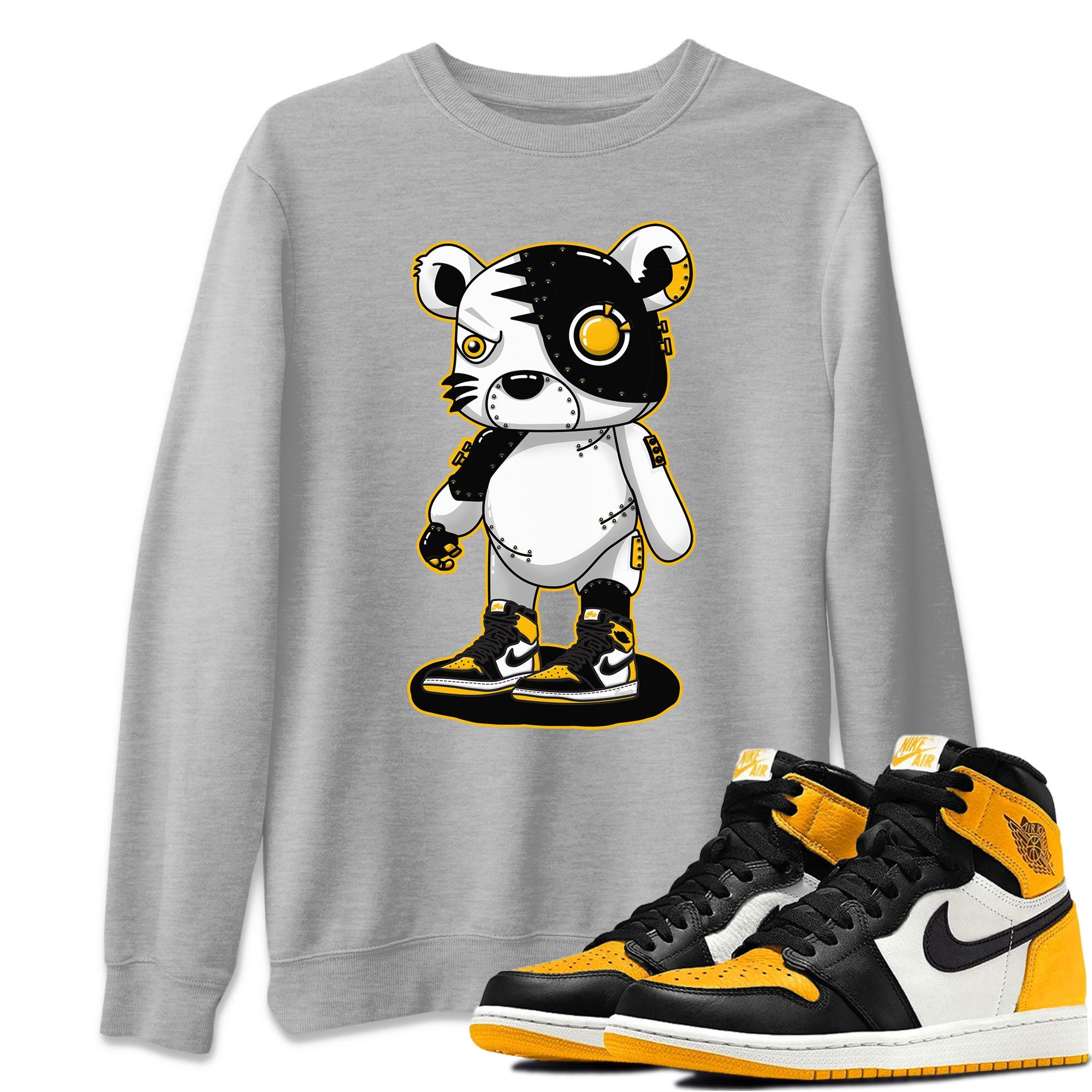 Cyborg Tiger Unisex Sweater – Air Jordan 1 Taxi, Sneakers Matching Sweater