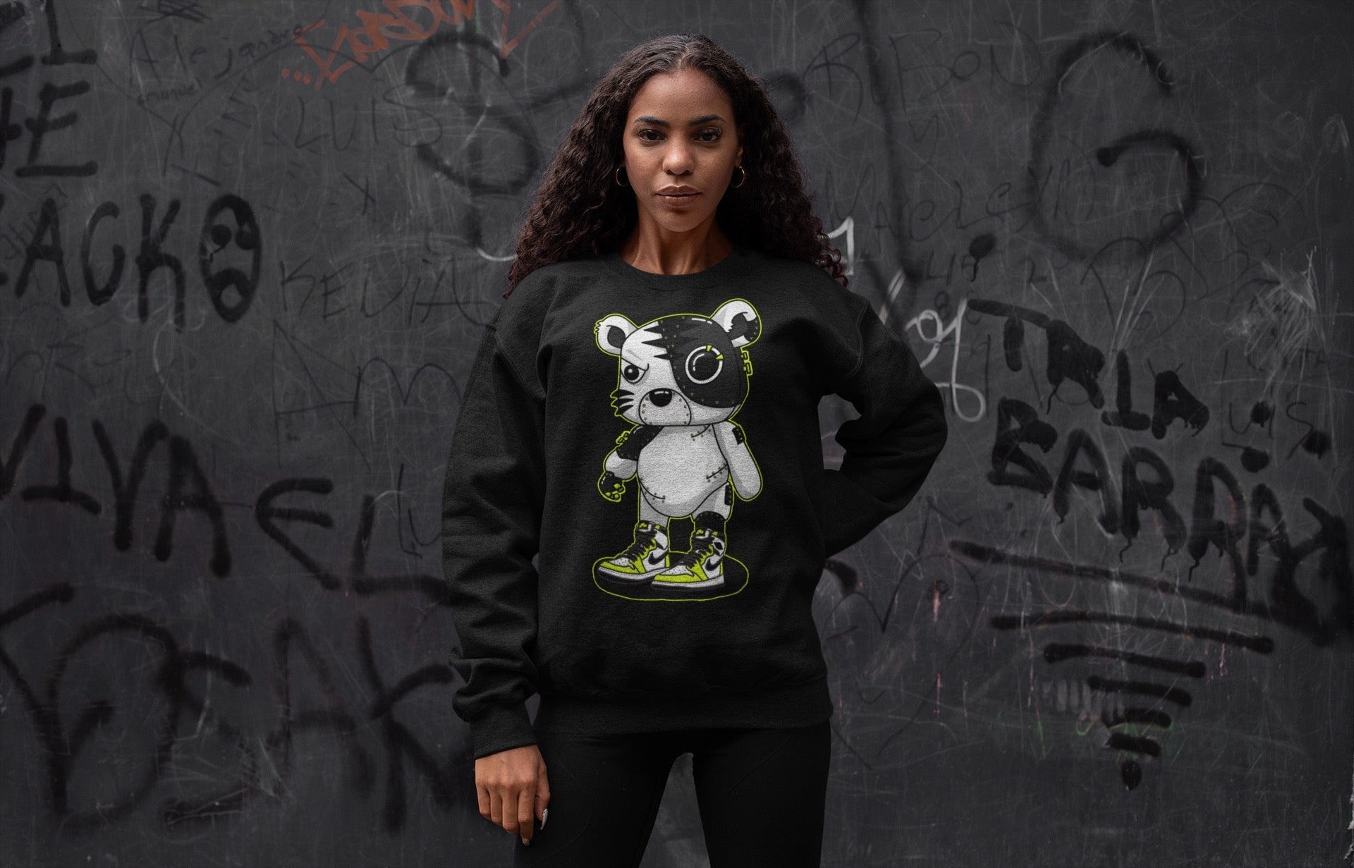 Cyborg Tiger Unisex Sweater – Air Jordan 1 Visionaire, Sneakers Matching Sweater