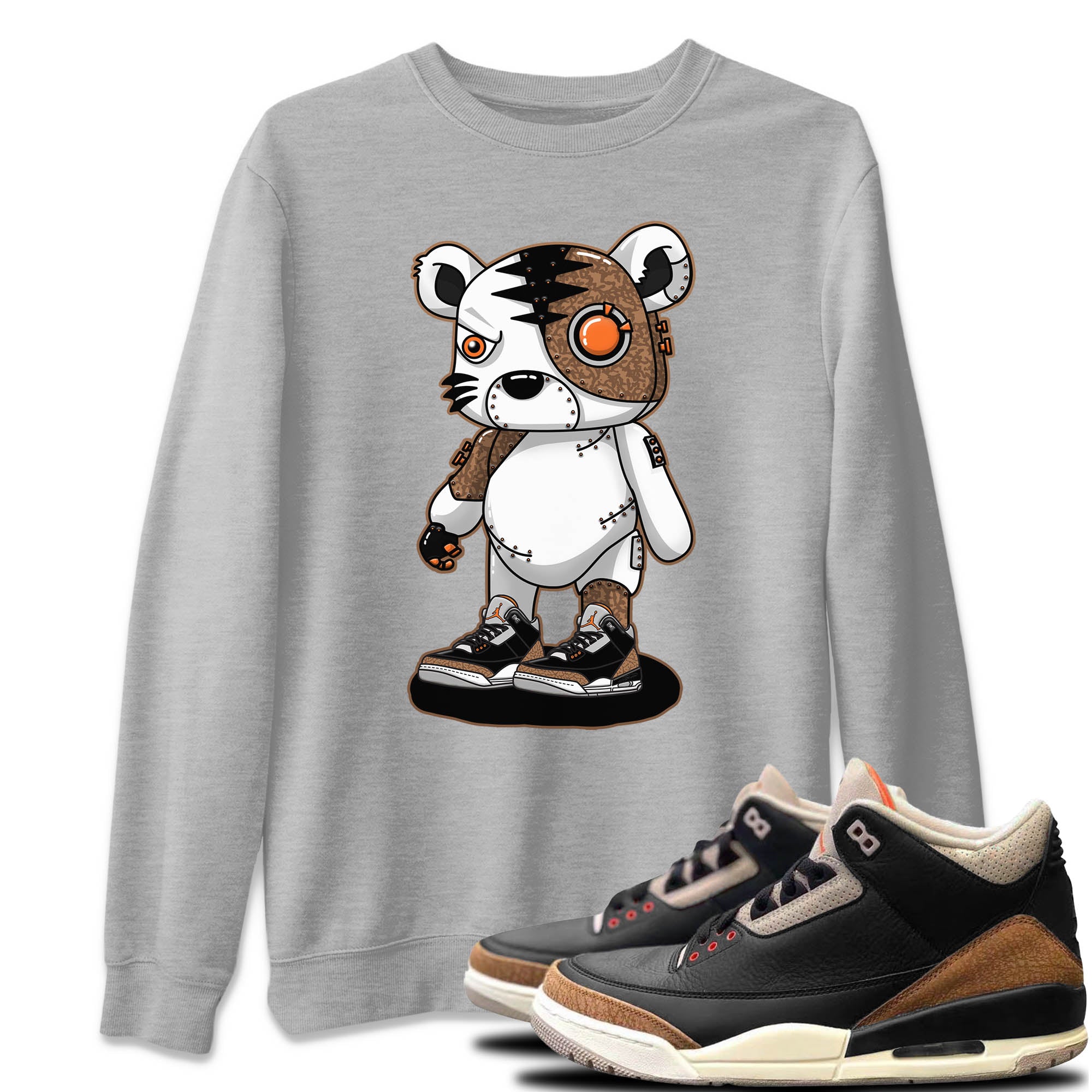 Cyborg Tiger Unisex Sweater – Air Jordan 3 Desert Elephant, Sneakers Matching Sweater