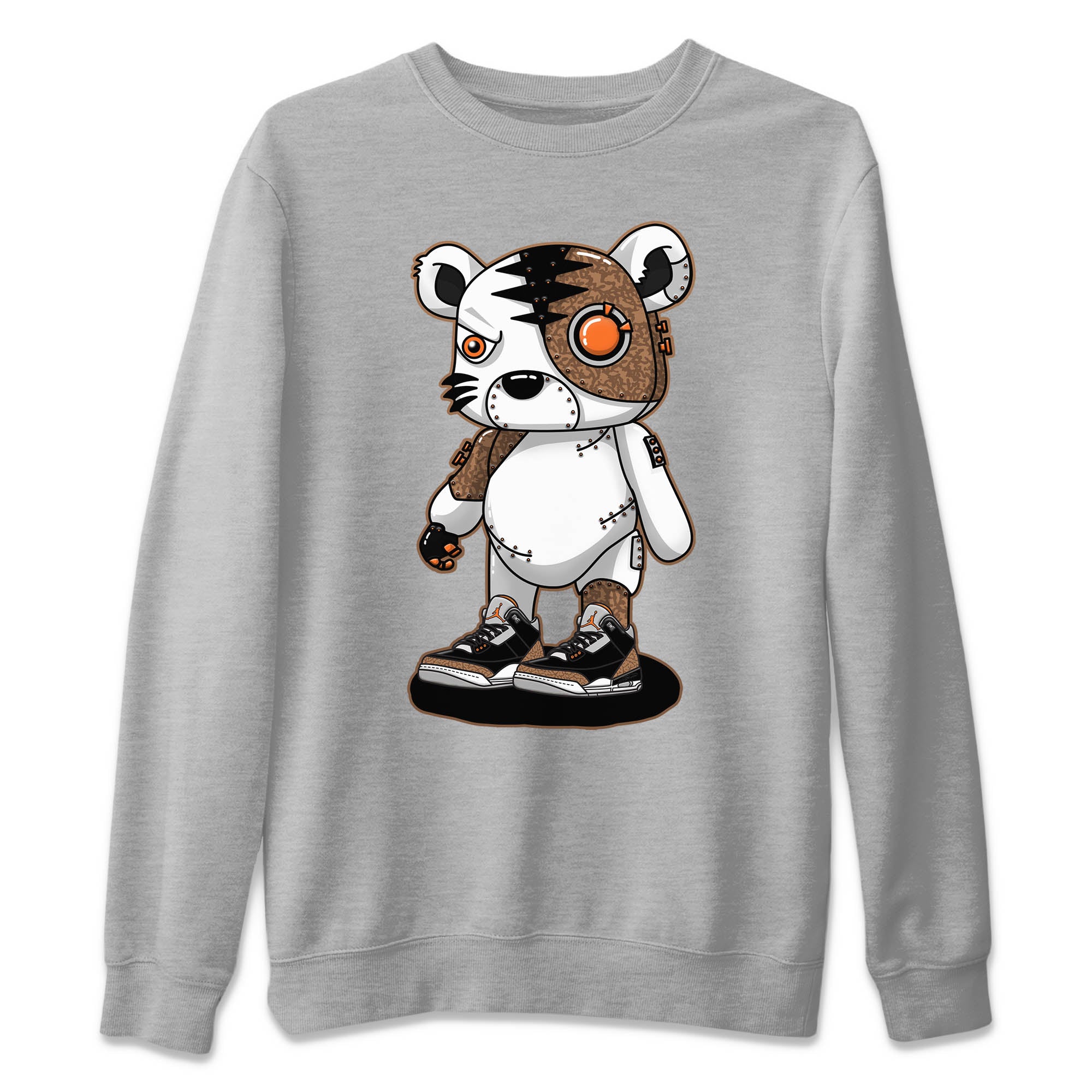 Cyborg Tiger Unisex Sweater – Air Jordan 3 Desert Elephant, Sneakers Matching Sweater
