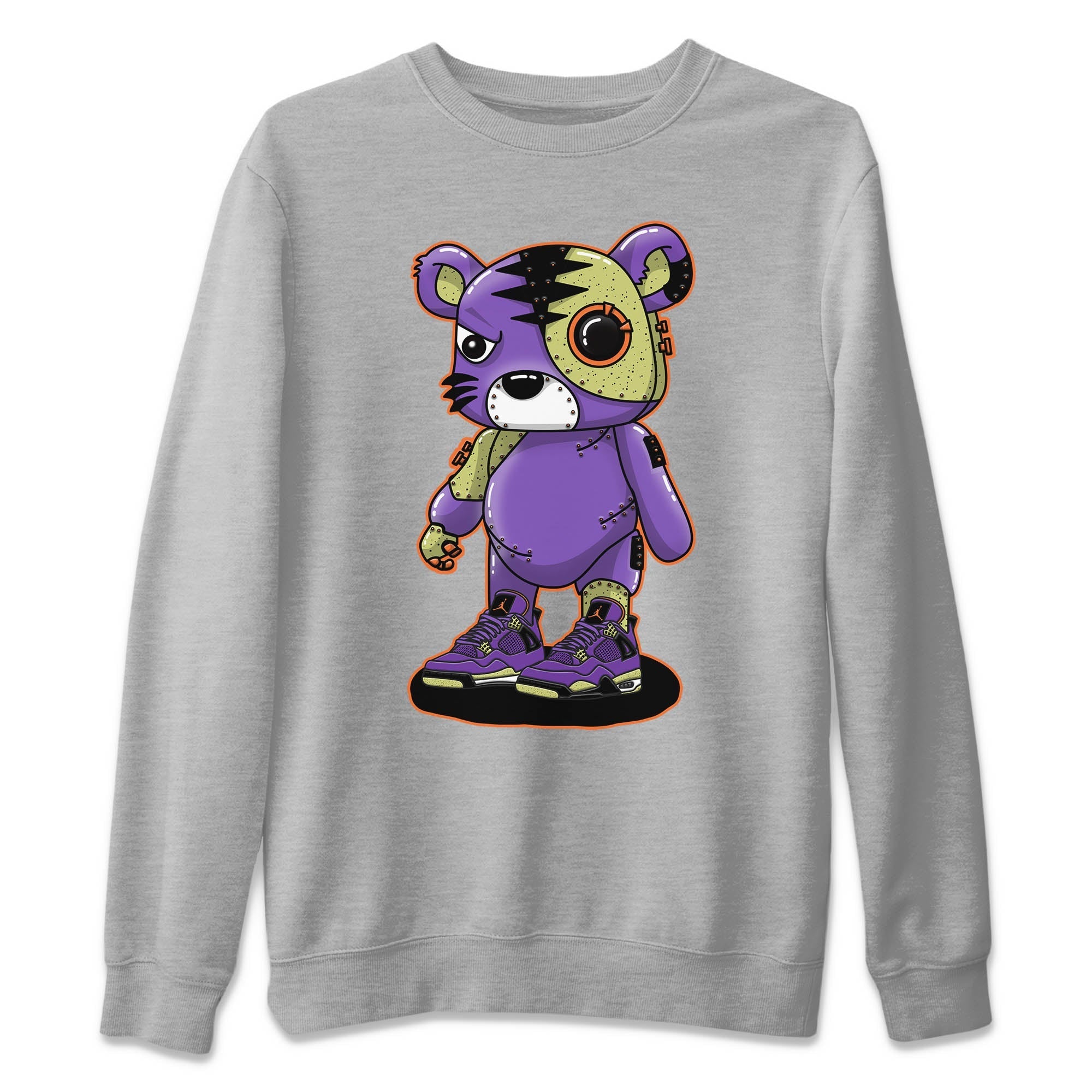 Cyborg Tiger Unisex Sweater – Air Jordan 4 Canyon Purple, Sneakers Matching Sweater