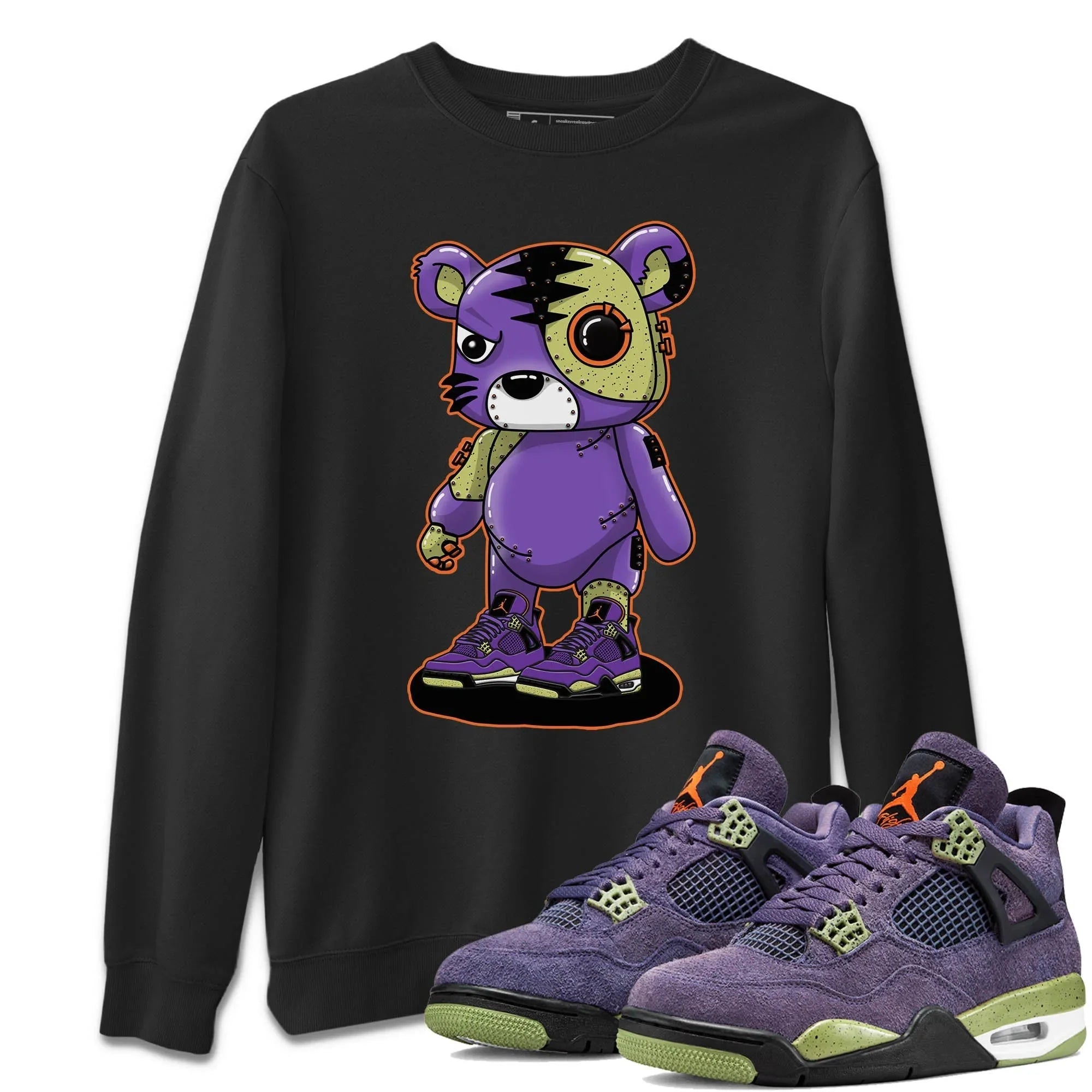 Cyborg Tiger Unisex Sweater – Air Jordan 4 Canyon Purple, Sneakers Matching Sweater