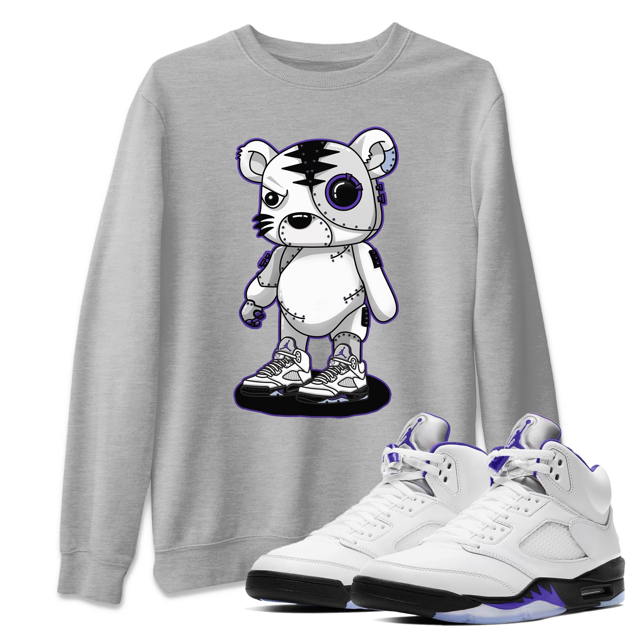 Cyborg Tiger Unisex Sweater – Air Jordan 5 Concord, Sneakers Matching Sweater