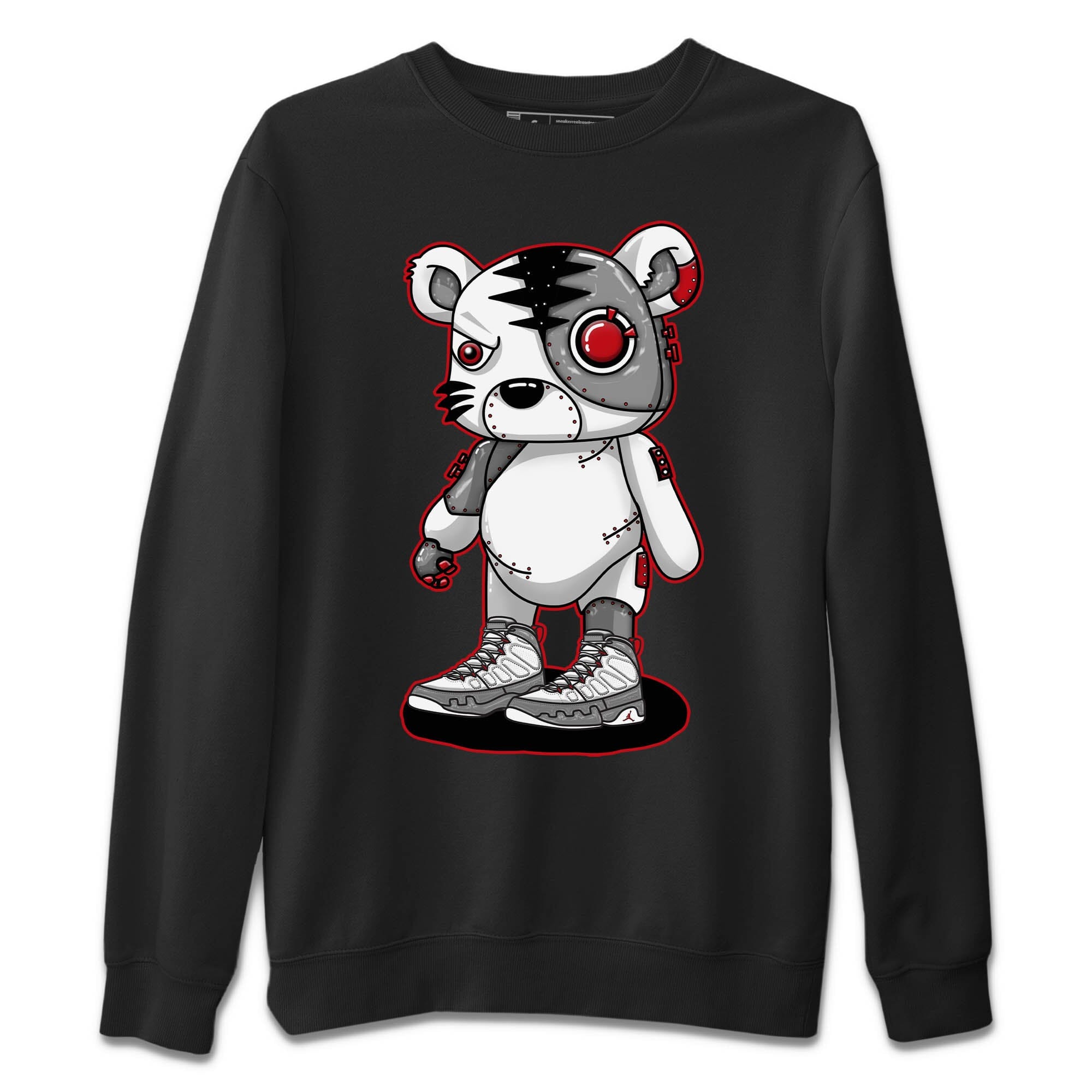 Cyborg Tiger Unisex Sweater – Air Jordan 9 Fire Red, Sneakers Matching Sweater
