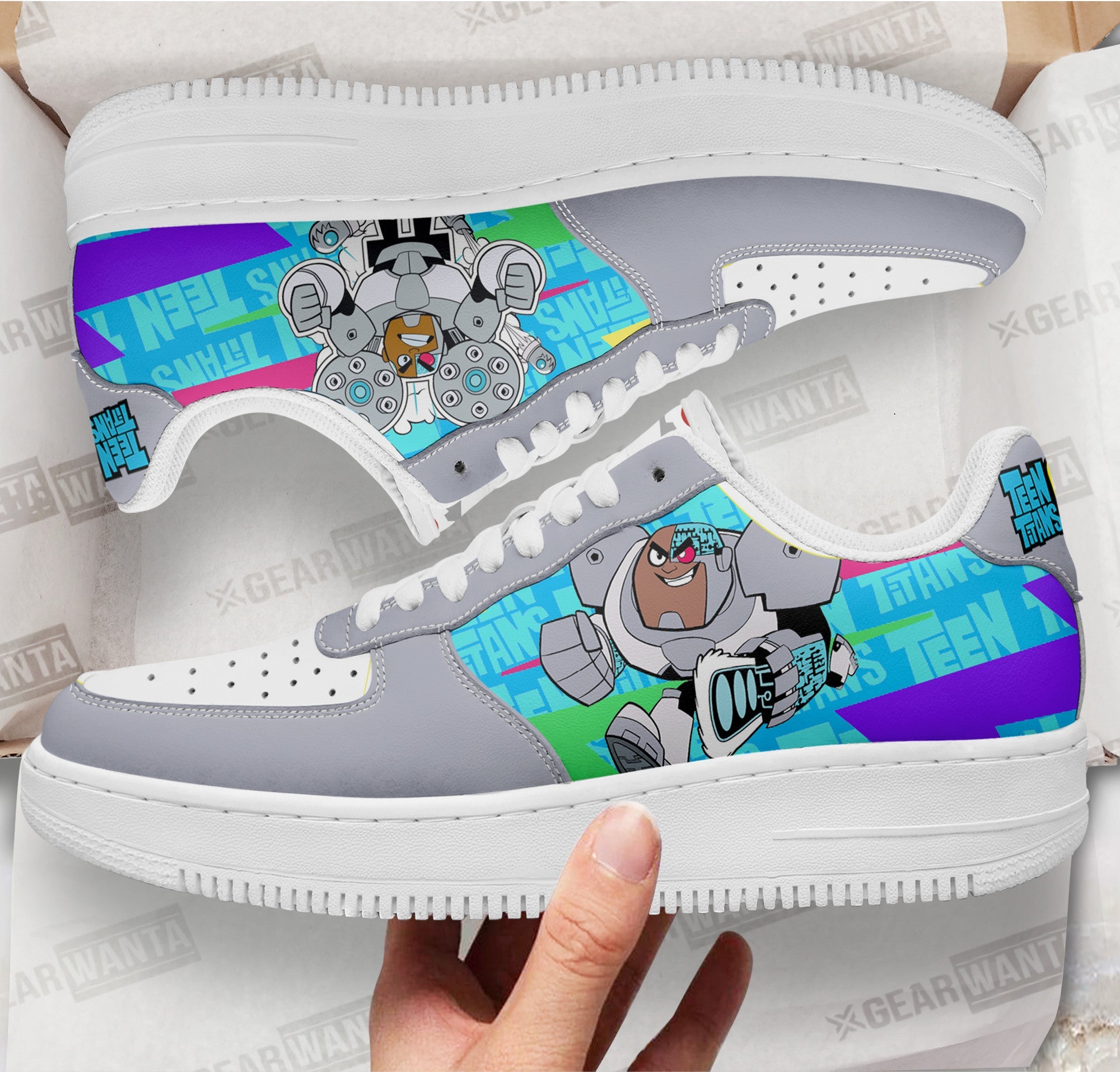 Cycborg Air Sneakers Custom Teen Titan Go Cartoon Shoes