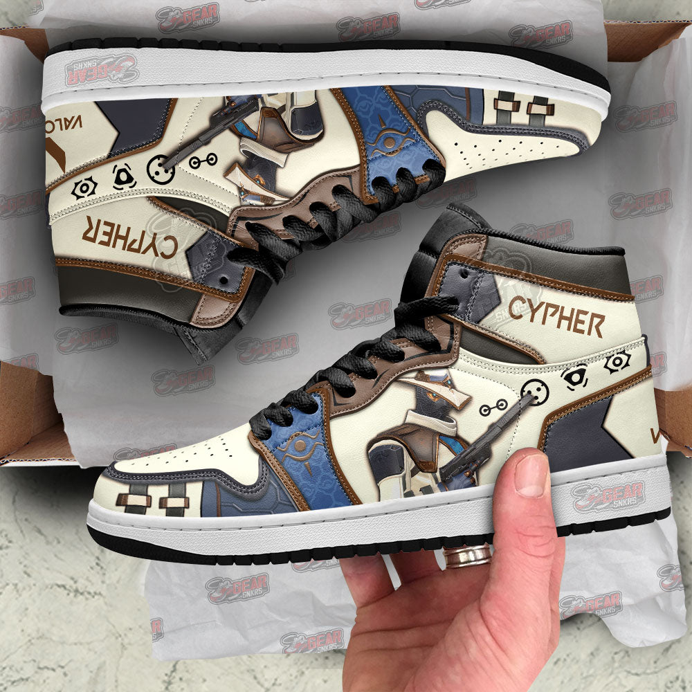 Cypher Valorant Agent JD Sneakers Shoes For Gamer, Air Jordan Hightop