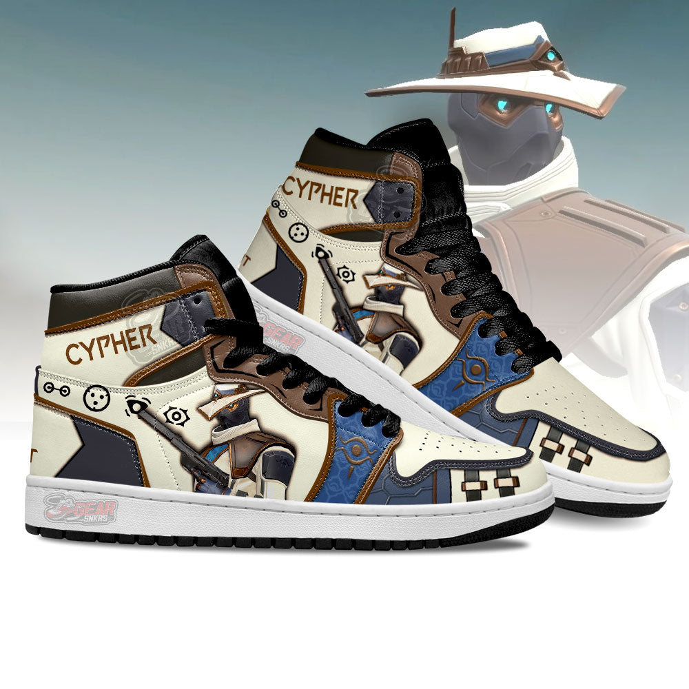 Cypher Valorant Agent JD Sneakers Shoes For Gamer, Air Jordan Hightop