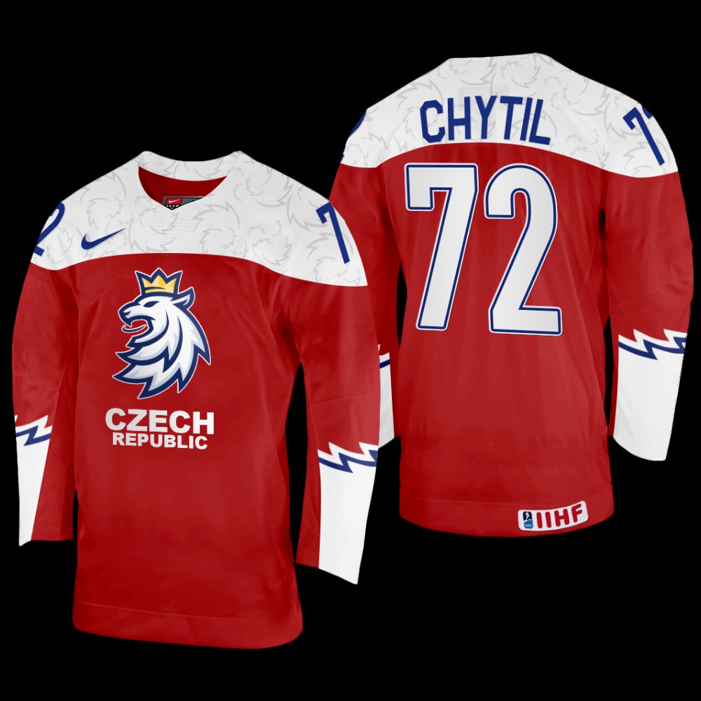 Czech Republic Filip Chytil Away Red #72 Jersey 2022