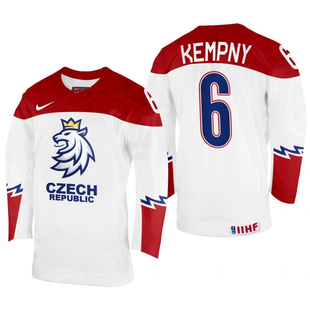 Czechia Michal Kempny 2022 IIHF World Championship White #6 Jersey Home