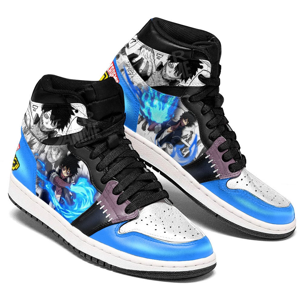 Dabi Blueflame JD1s Sneakers BNHA Manga Mixed Anime, Air Jordan Hightop