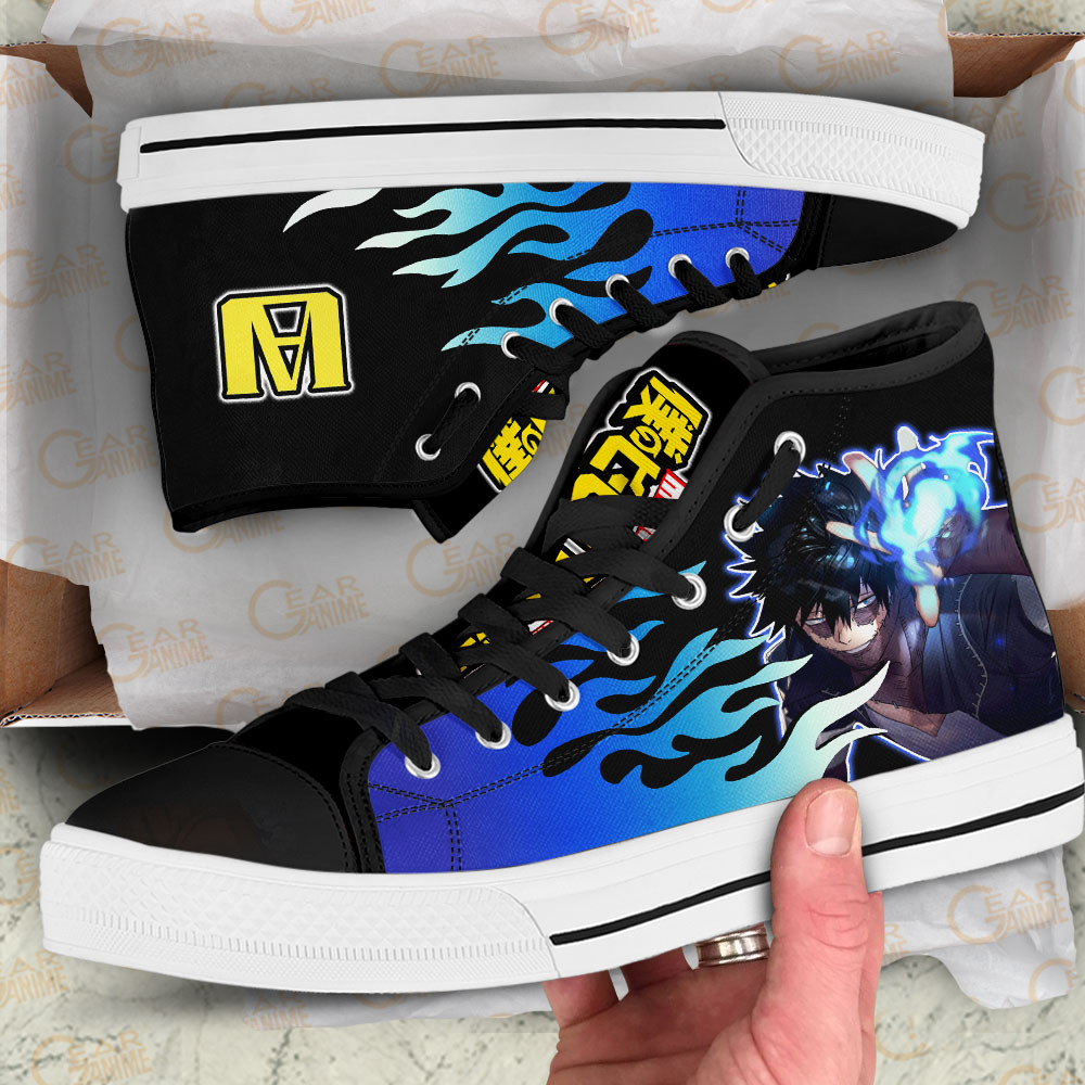 Dabi High Top Shoes Custom My Hero Academia Sneakers Flame Style