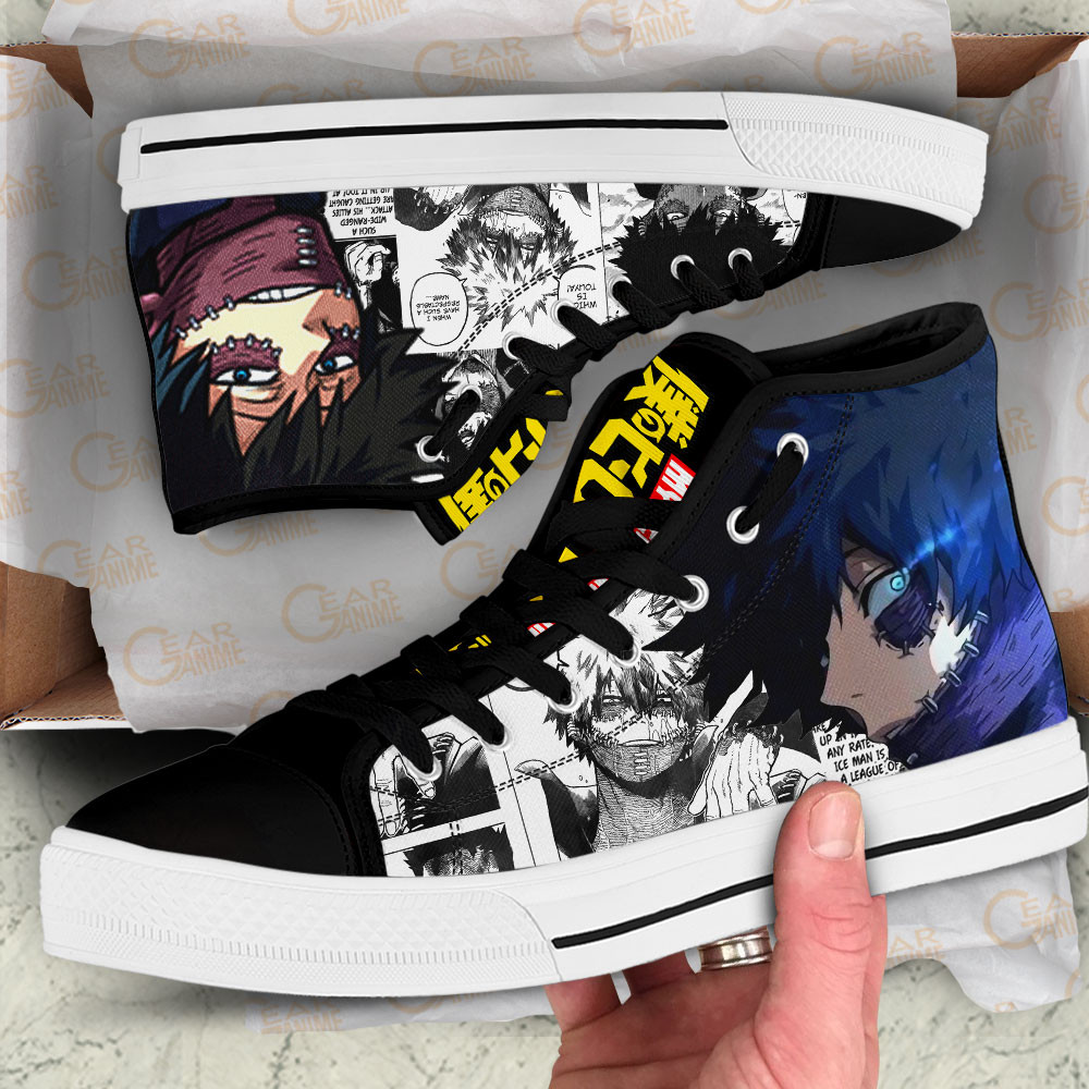 Dabi High Top Shoes My Hero Academia Custom Anime Sneakers Mix Manga
